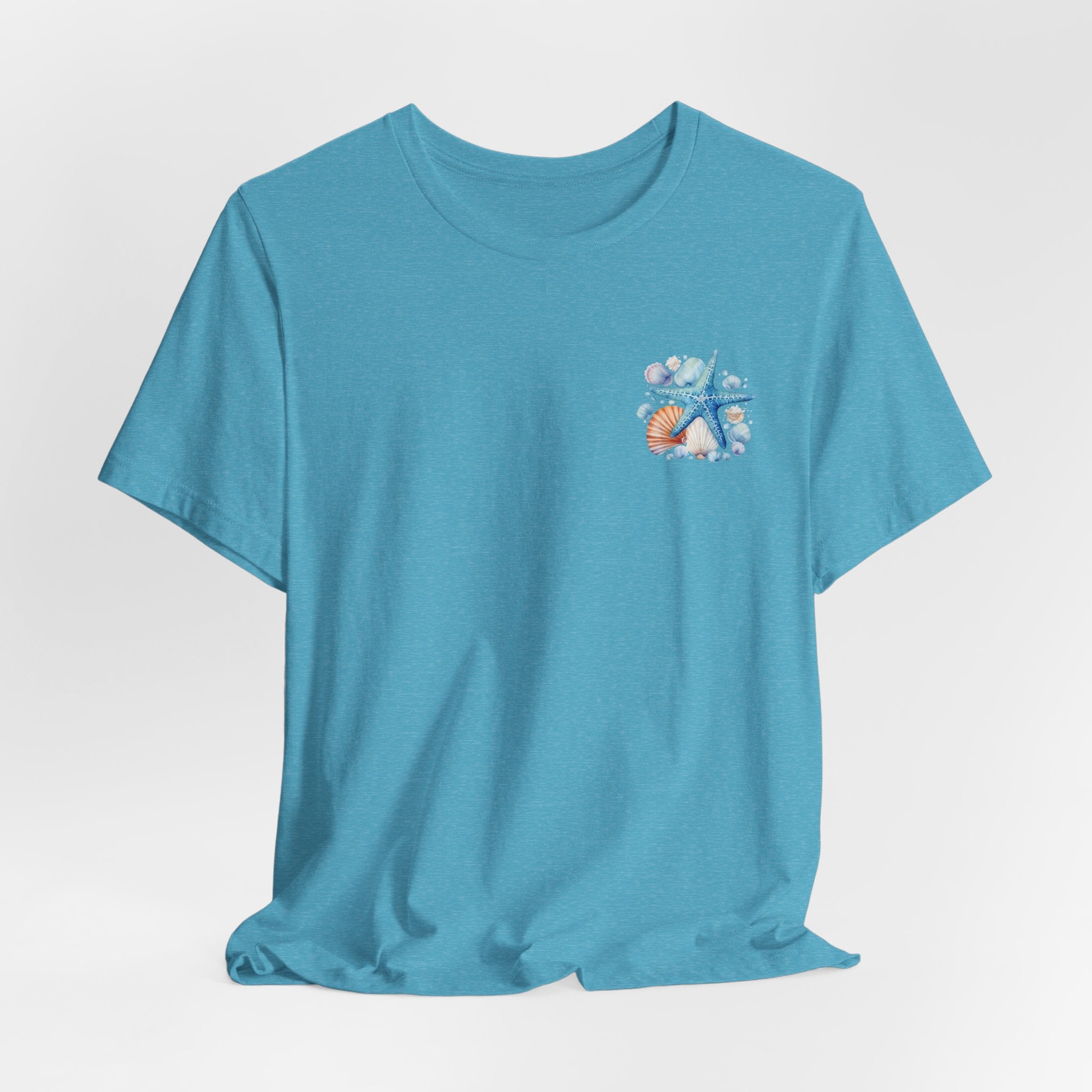 Sea Shells & Starfish T-Shirt  Coastal Beach Graphic Tee