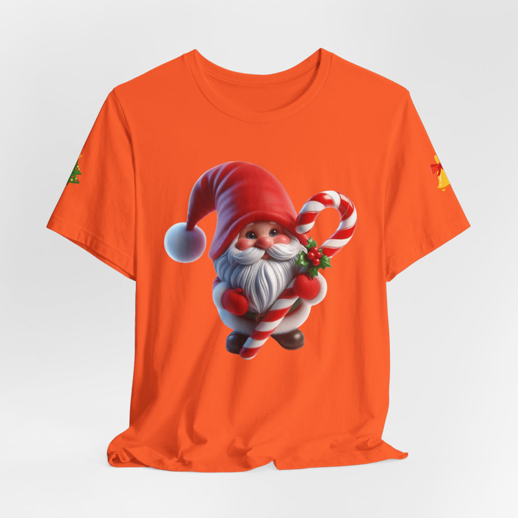 Candy Cane Gnome T-Shirt Christmas Santa Elf Tee