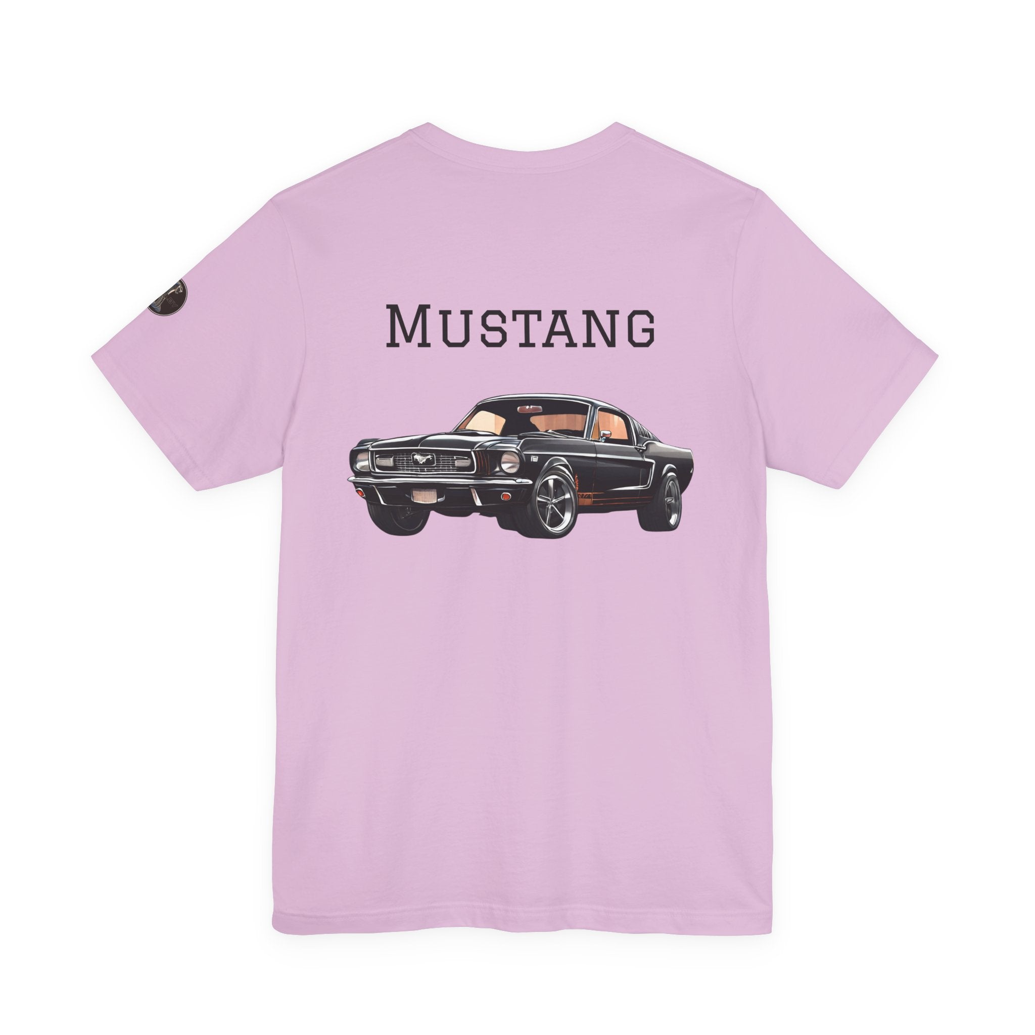 Black Mustang Horse and Classic Mustang Car Tee | Vintage Muscle Car Shirt