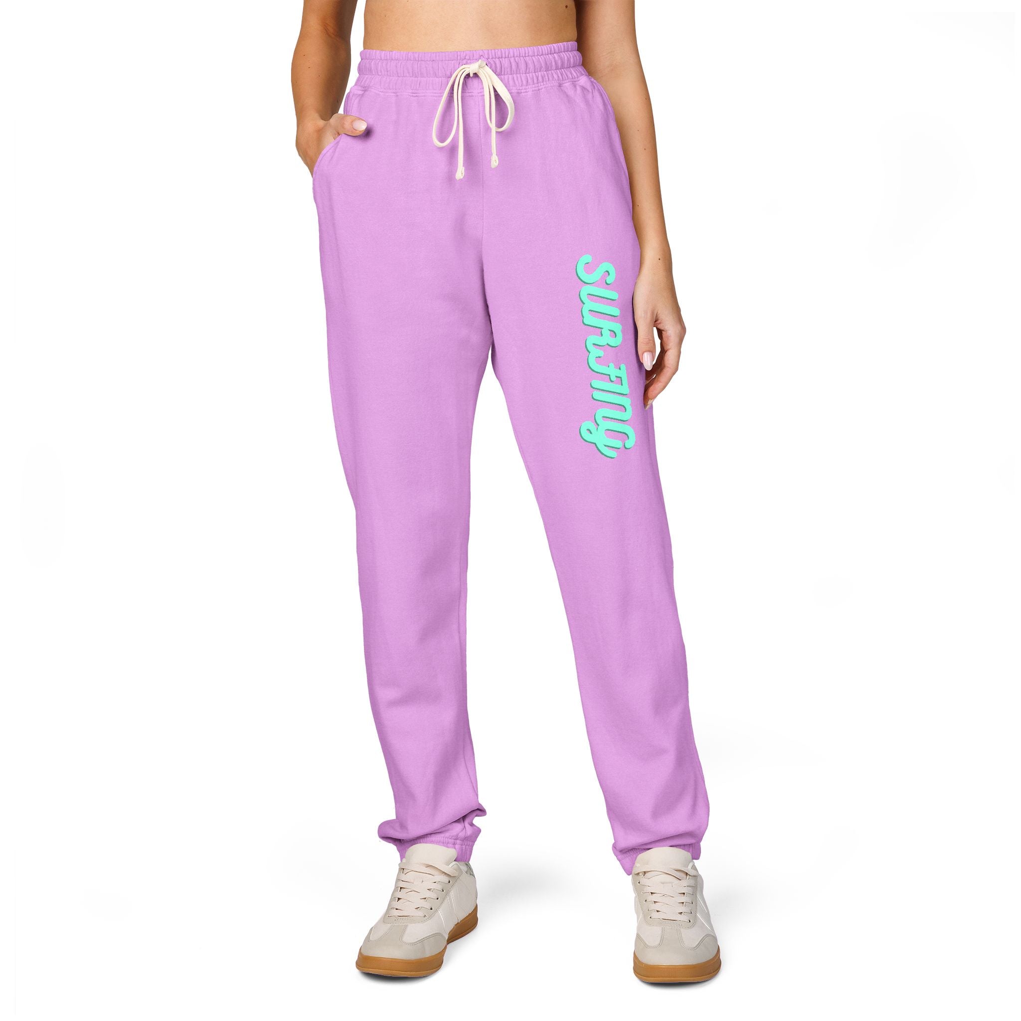 Surfing Fleece Sweatpants Casual Coastal Lounge Joggers