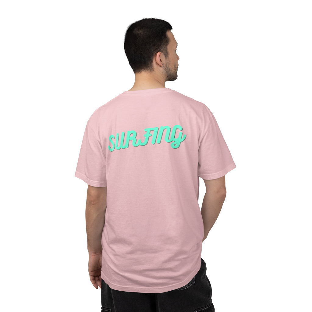 California Beach Surf T-Shirt  Retro Palm Trees & ‘SURFING’ Graphic