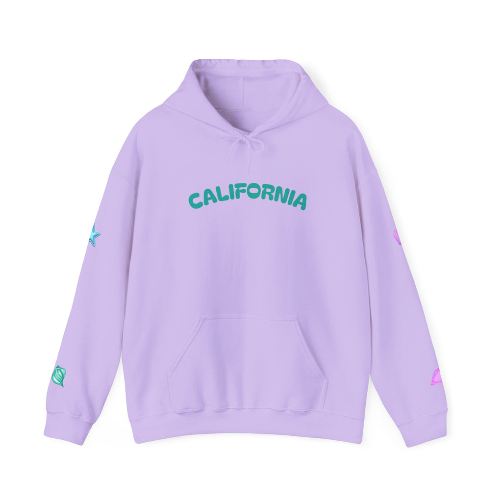 California Palm Tree Hoodie | Beach Island Graphic, Sleeve Icons