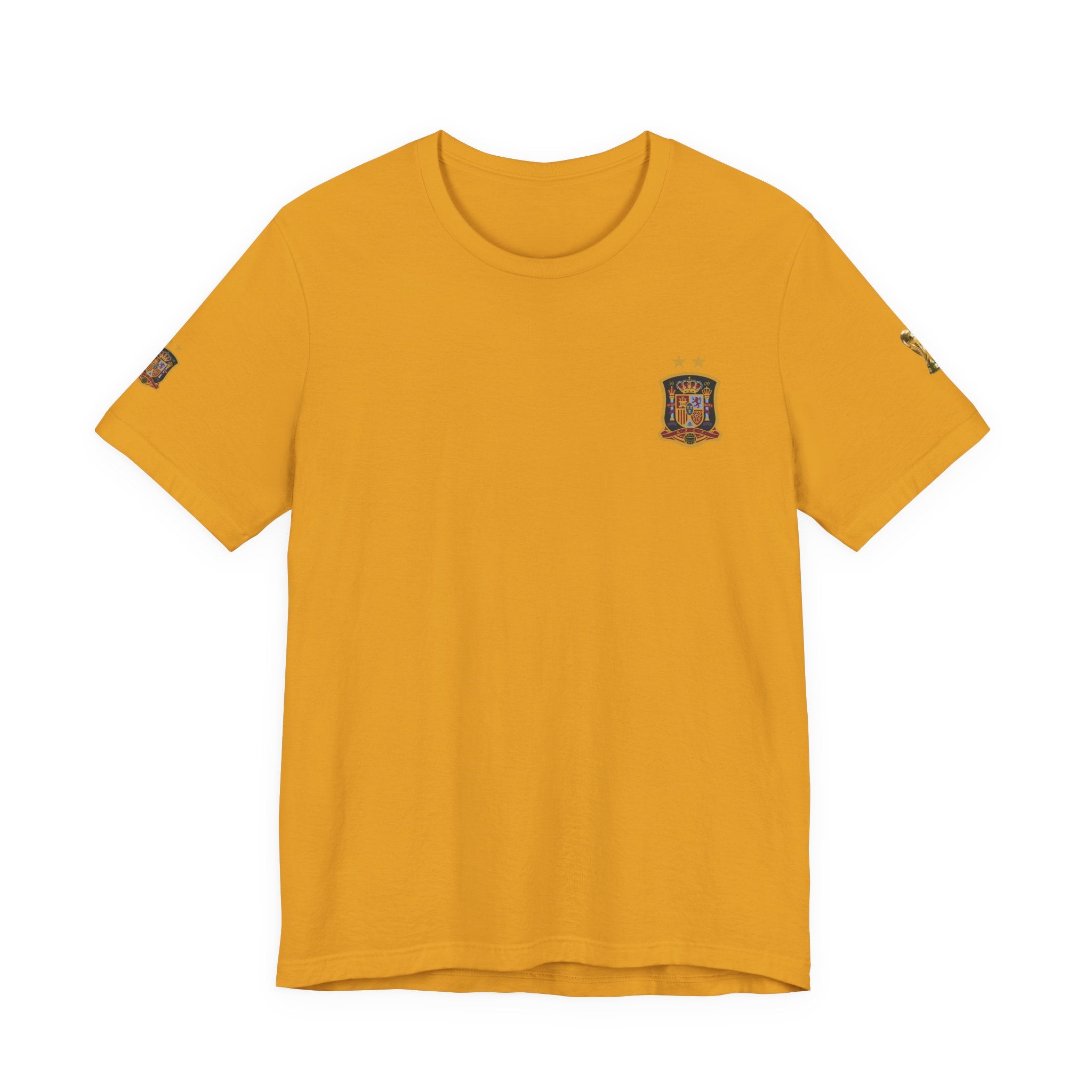 World Cup Trophy Soccer Tee  Spain Crest Short Sleeve