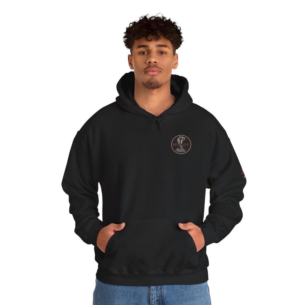 Classic Mustang Hoodie  Vintage Blue Pony Car Pullover