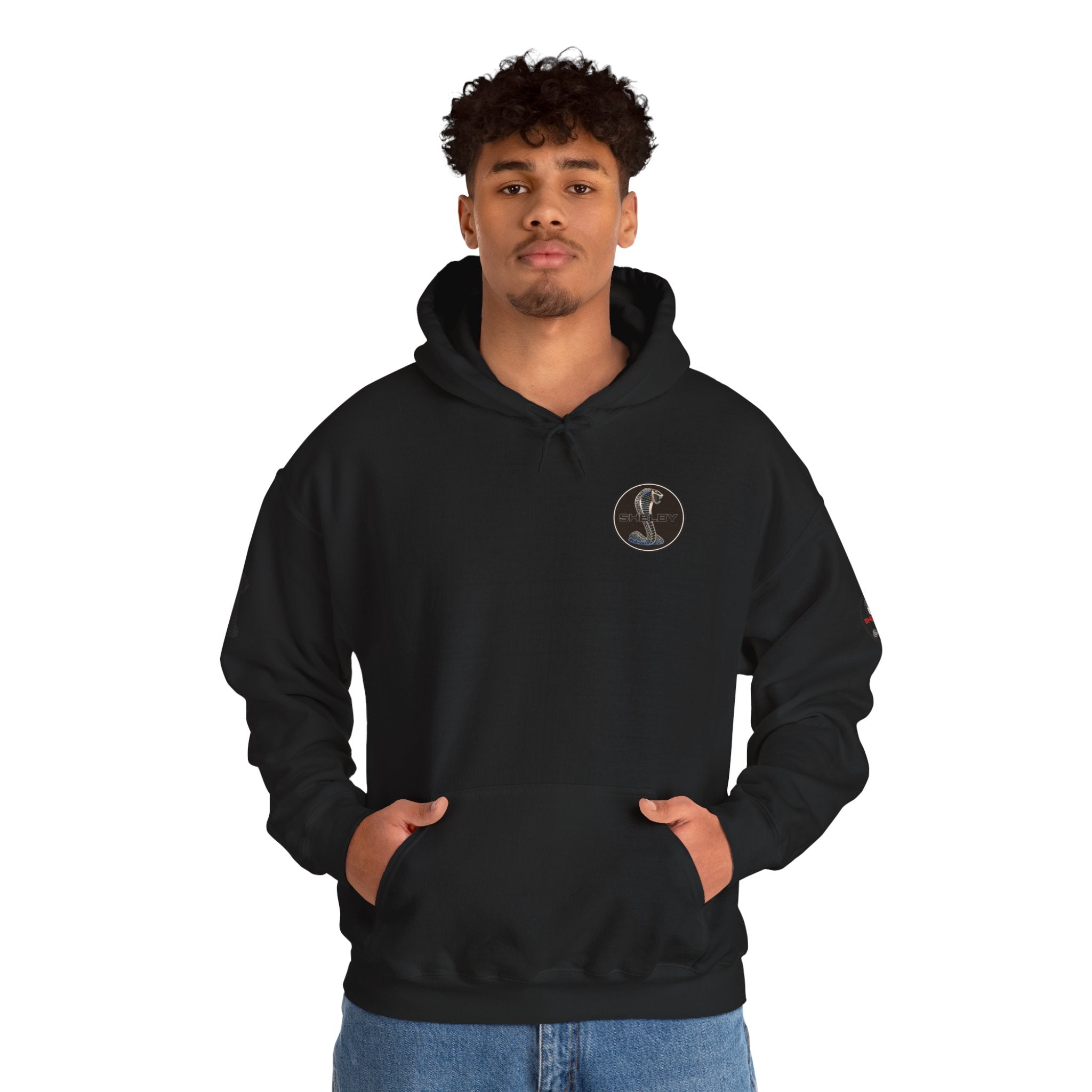 Classic Mustang Hoodie  Vintage Blue Pony Car Pullover