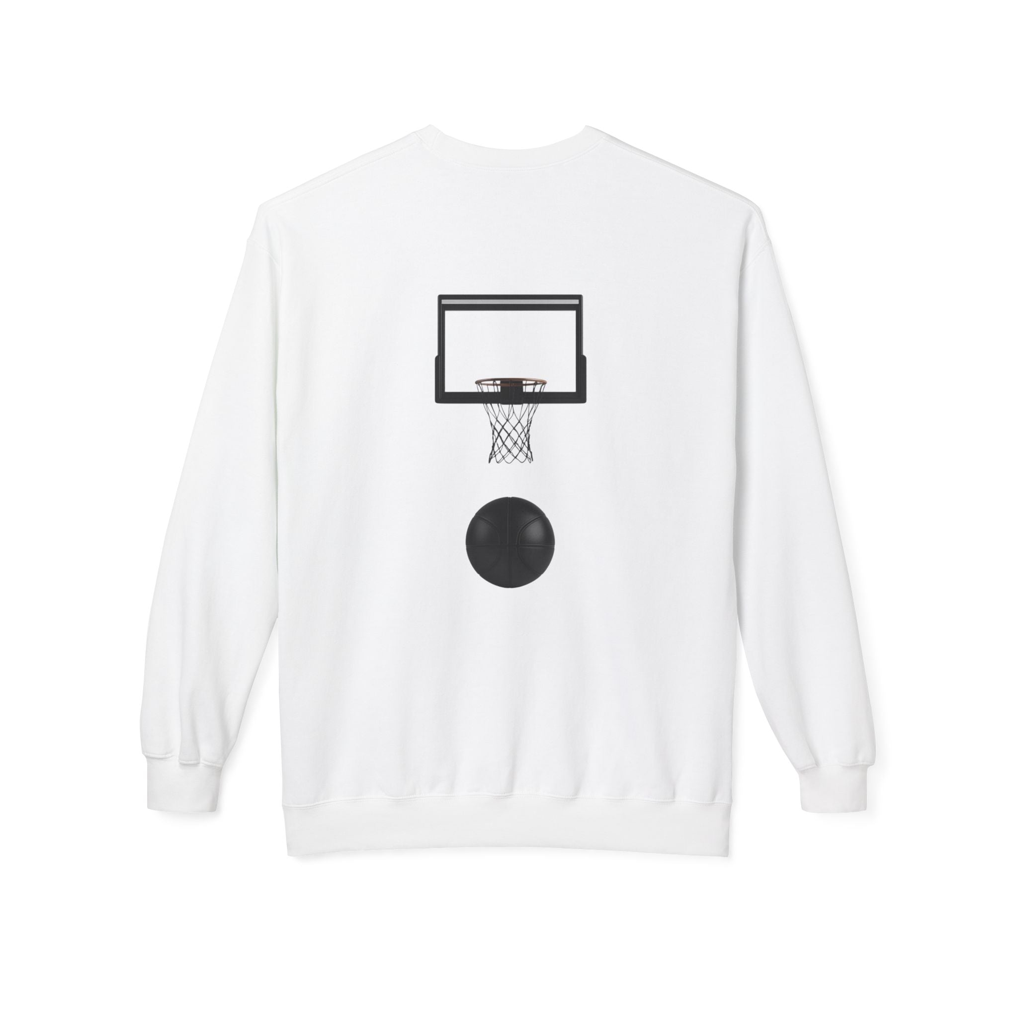 Basketball Players Sweatshirt Front Dribble Back Hoop Graphic
