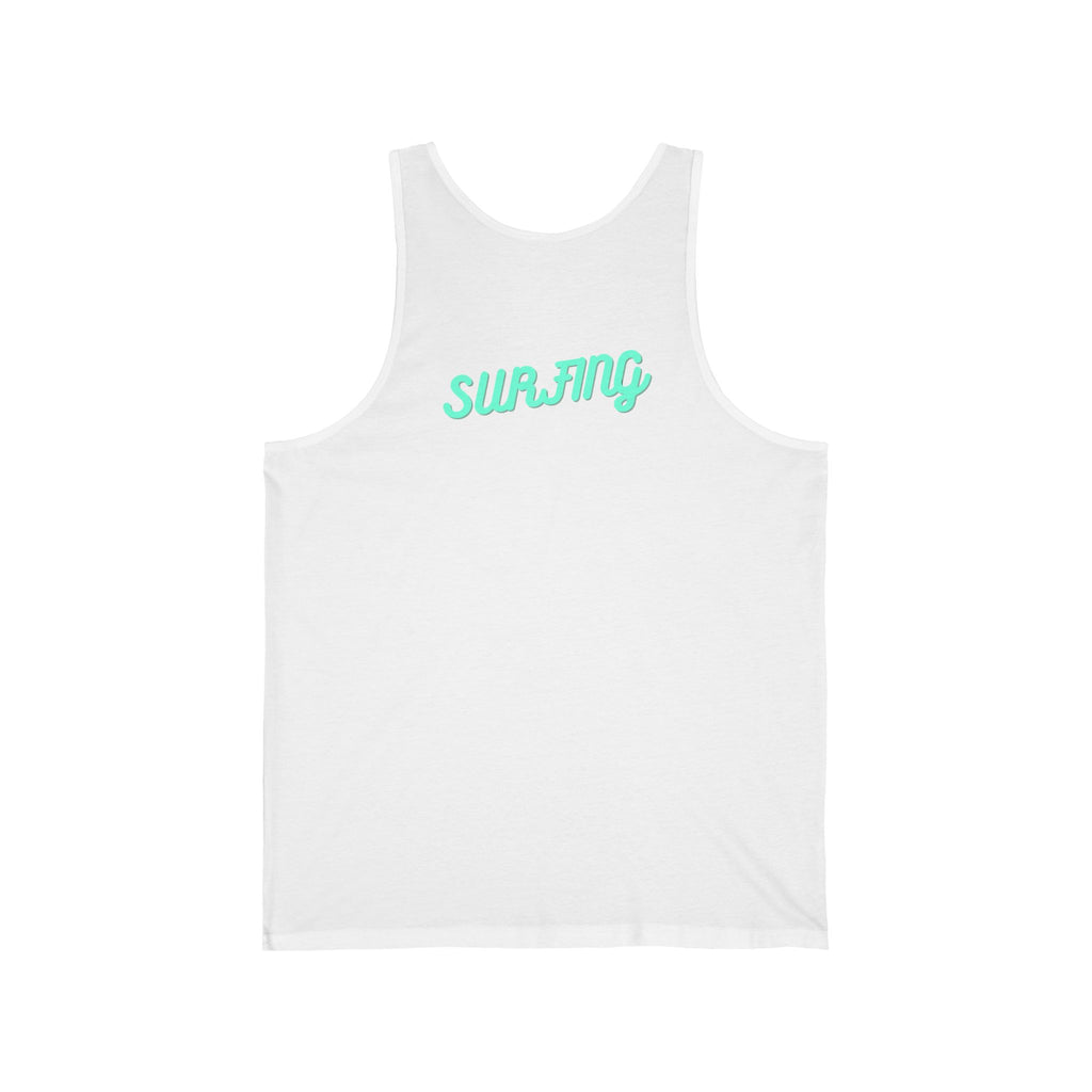 Surfboard Graphic Tank Top Tropical Sunset Surfing Design