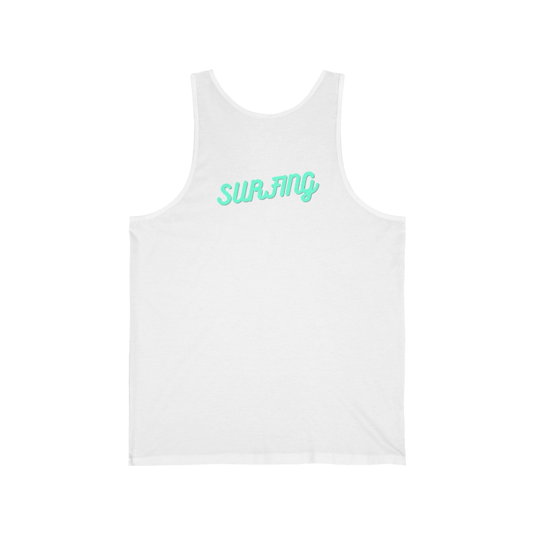 Surfboard Graphic Tank Top Tropical Sunset Surfing Design