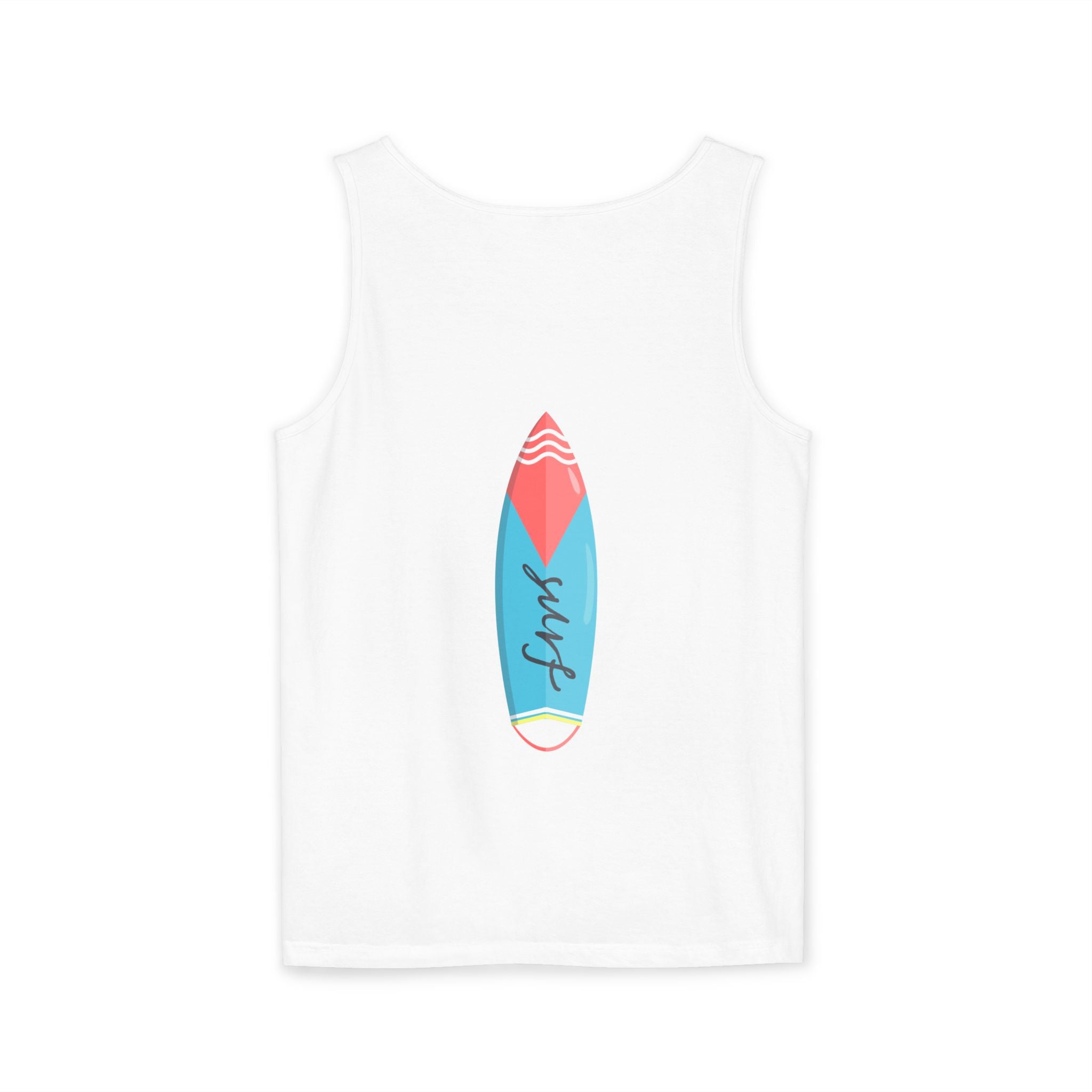 California Super Surfer Tank Top  Vintage Surf Van & Board Beach Graphic