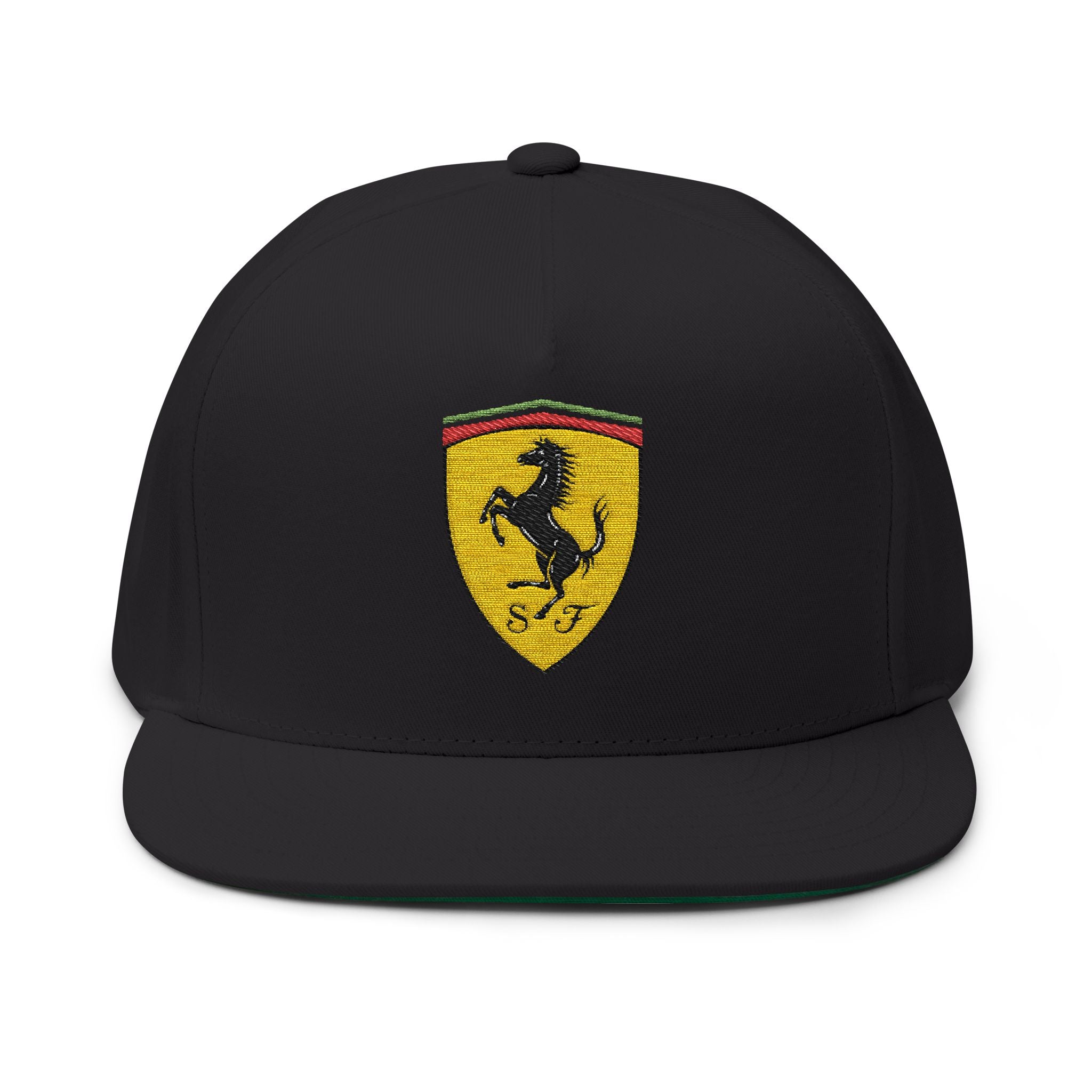 Ferrari Had Embroidered Flat Bill Cap