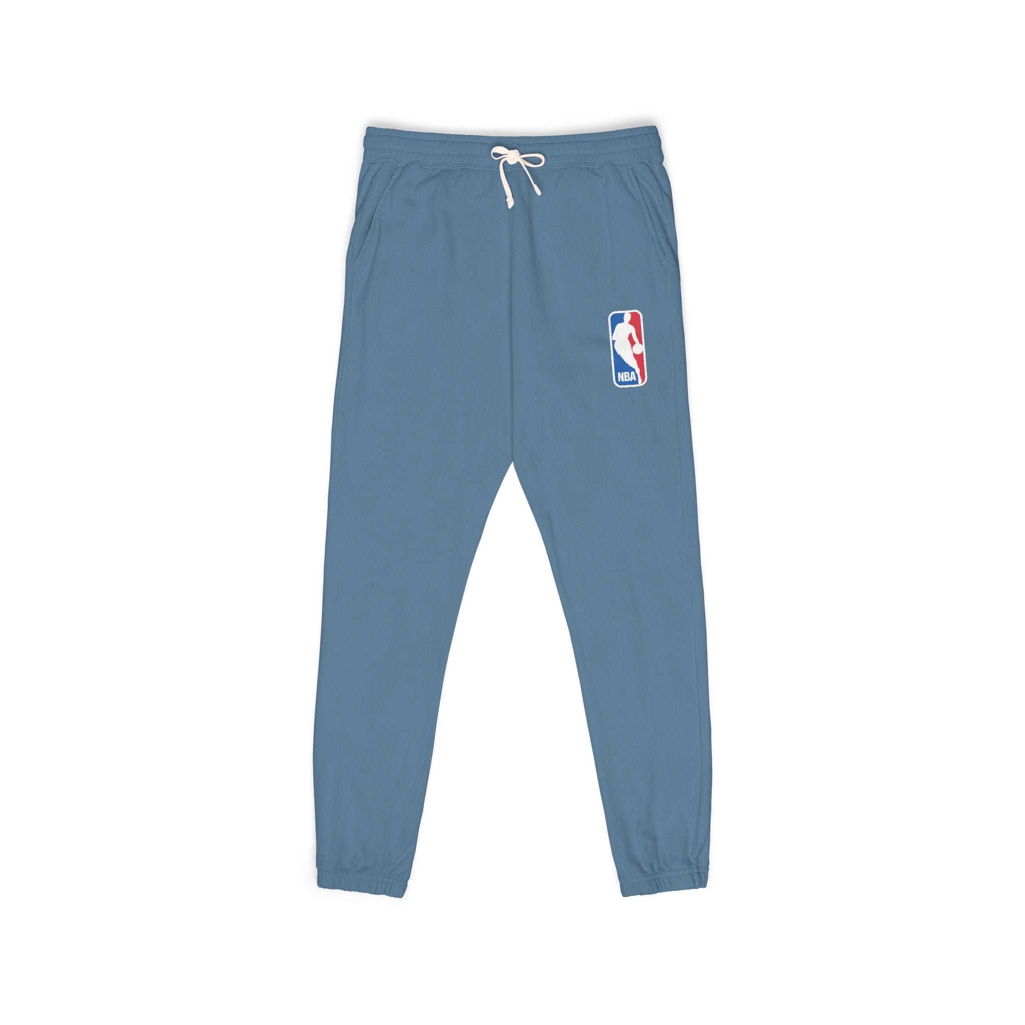 Basketball Logo Sweatpants Fleece Joggers, Garment-Dyed