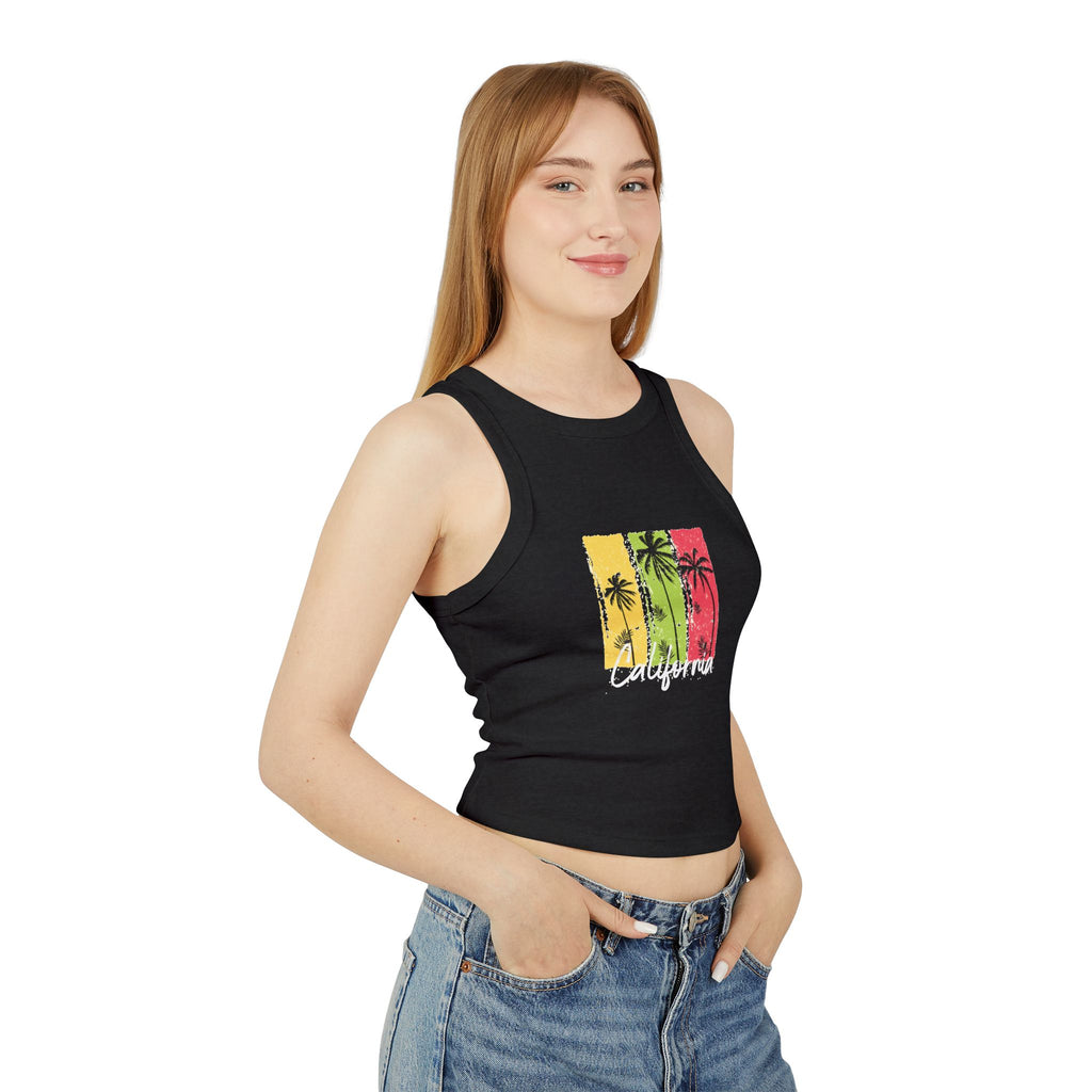 California Surf Van Racer Tank Top Retro Beach Graphic