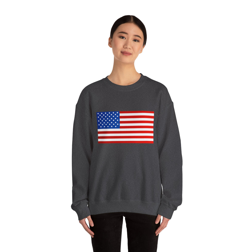 American Flag Sweatshirt | USA Stars Stripes Patriotic Crewneck