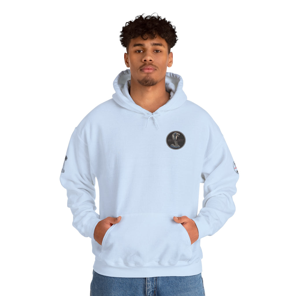 Classic Mustang Hoodie  Vintage Blue Pony Car Pullover