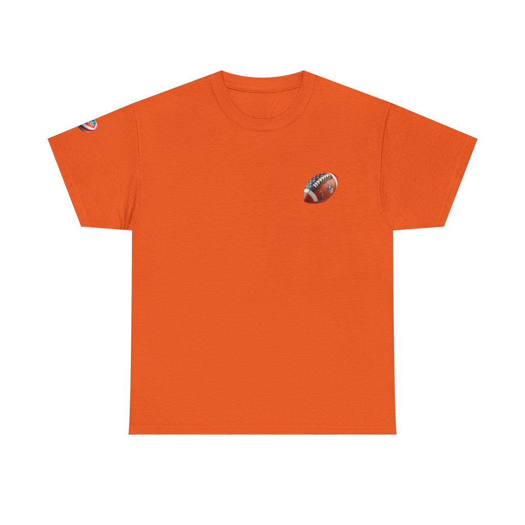 Skull Helmet Football Tee — Grunge Athletic Graphic T‑Shirt