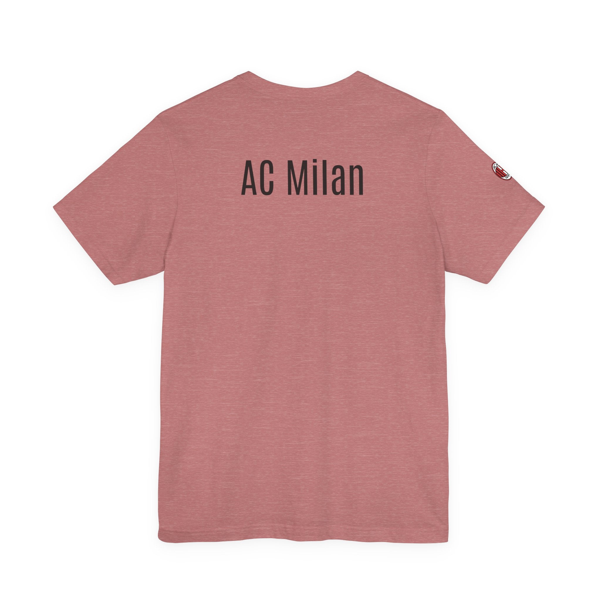 AC Milan Crest T-Shirt Minimal Soccer Tee with 'AC Milan' Back Print
