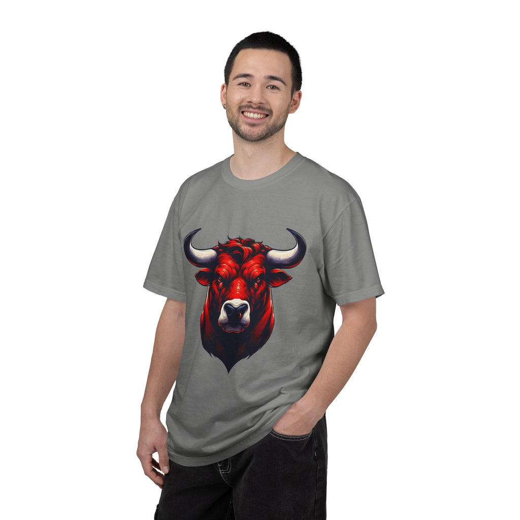 Red Bull Head Chicago T-Shirt Bull Illustration