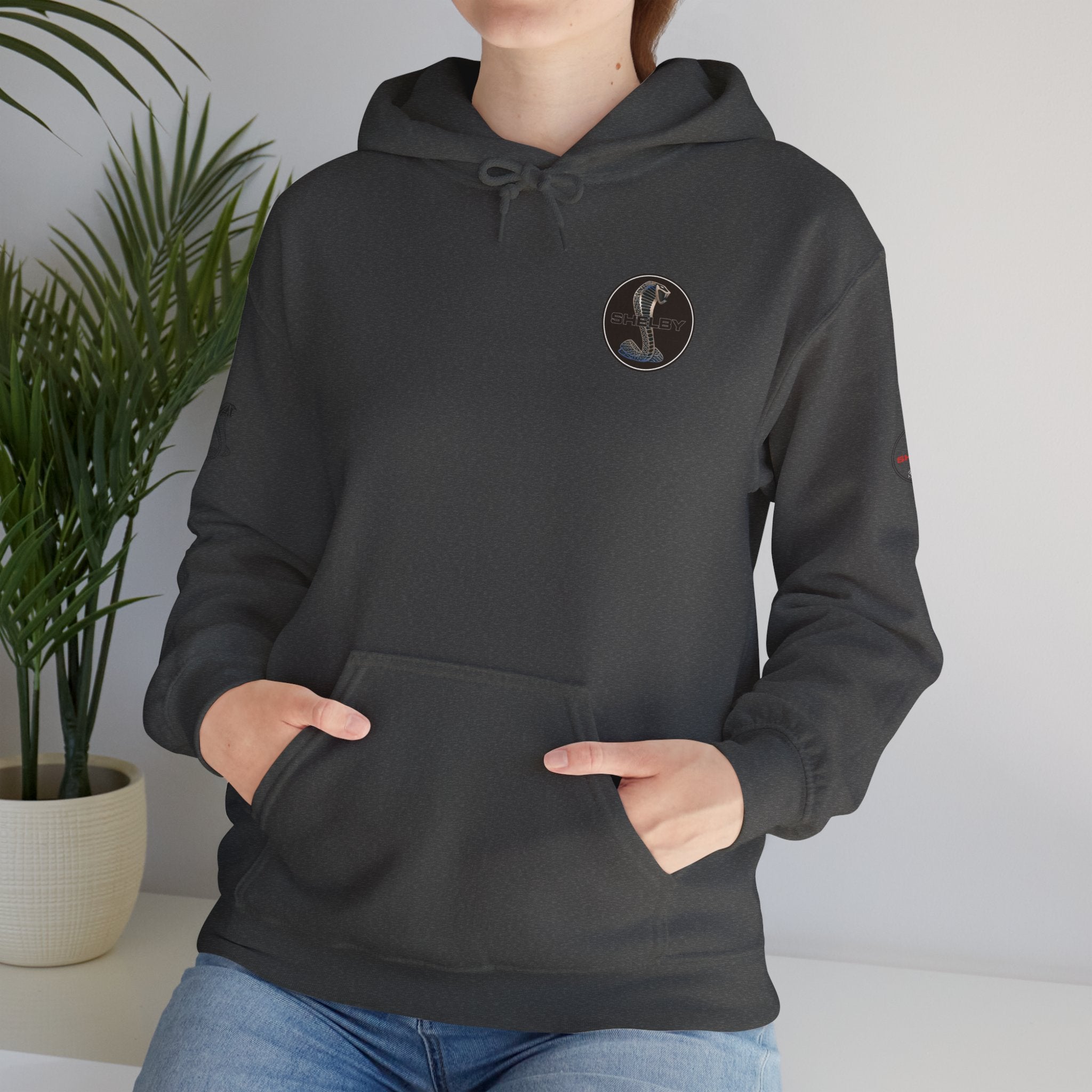 Classic Mustang Hoodie  Vintage Blue Pony Car Pullover