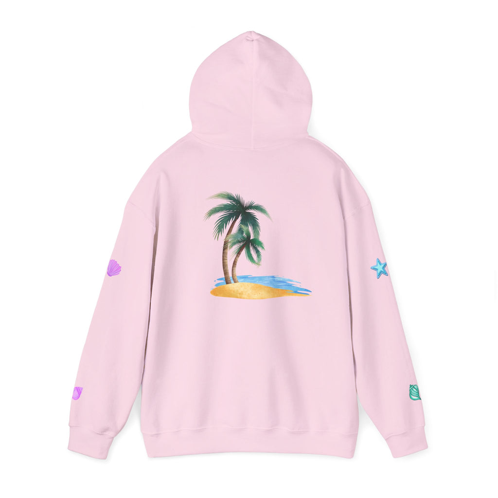 California Palm Tree Hoodie | Beach Island Graphic, Sleeve Icons