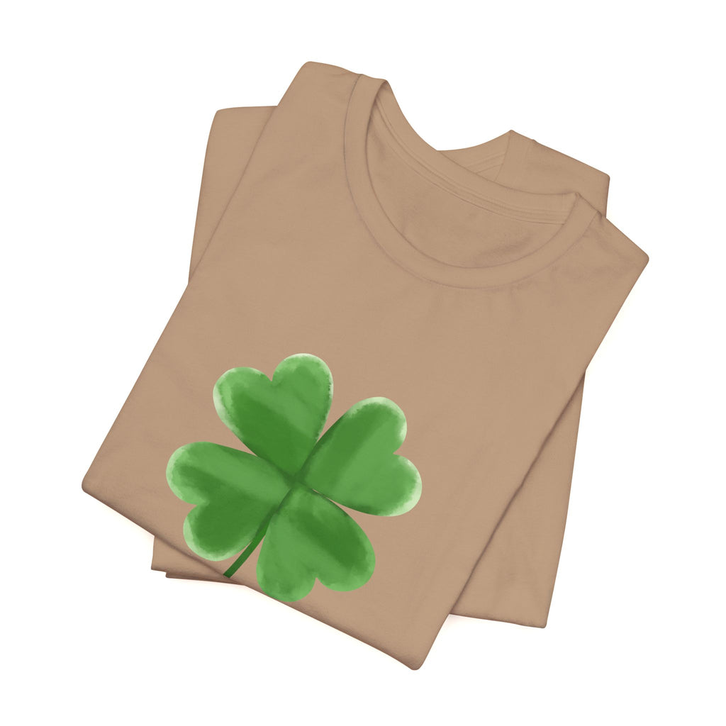 Green Four-Leaf Clover T-Shirt  Lucky Shamrock Tee