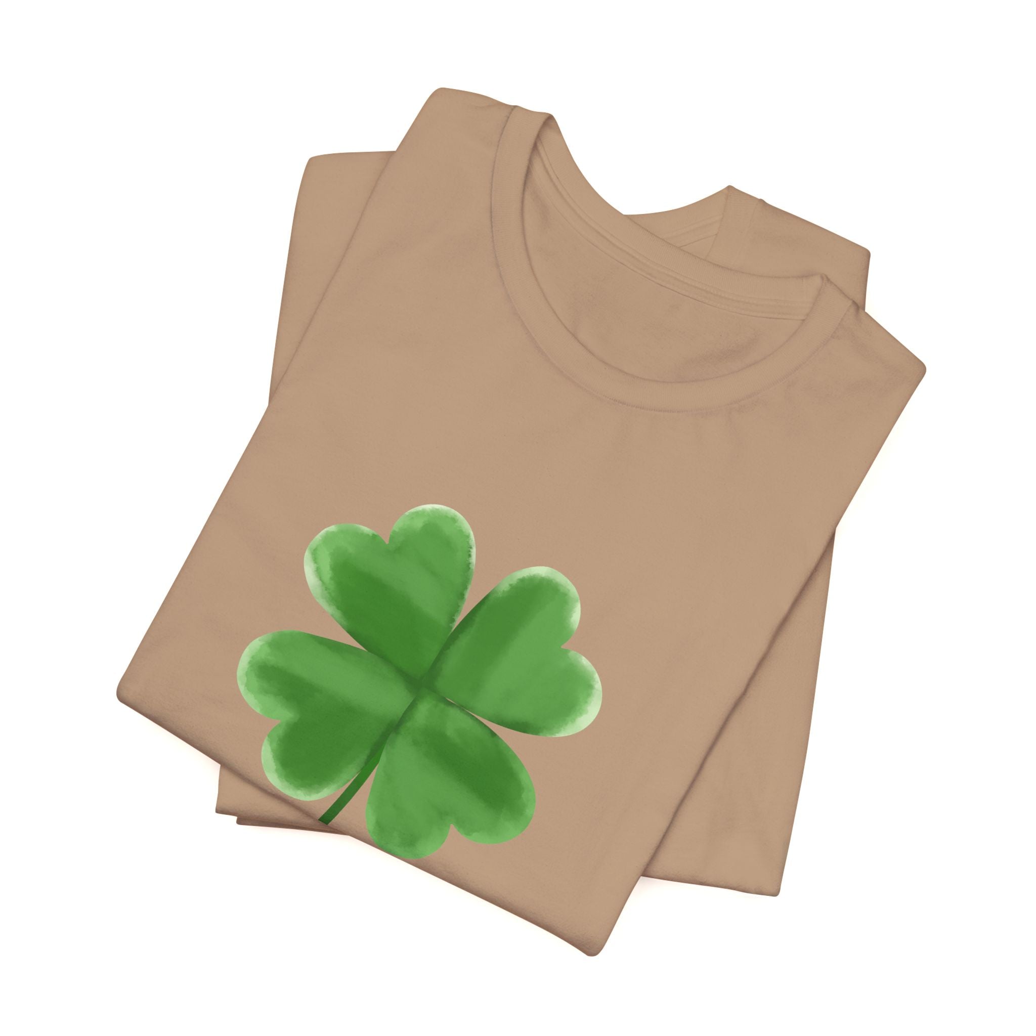 Green Four-Leaf Clover T-Shirt  Lucky Shamrock Tee
