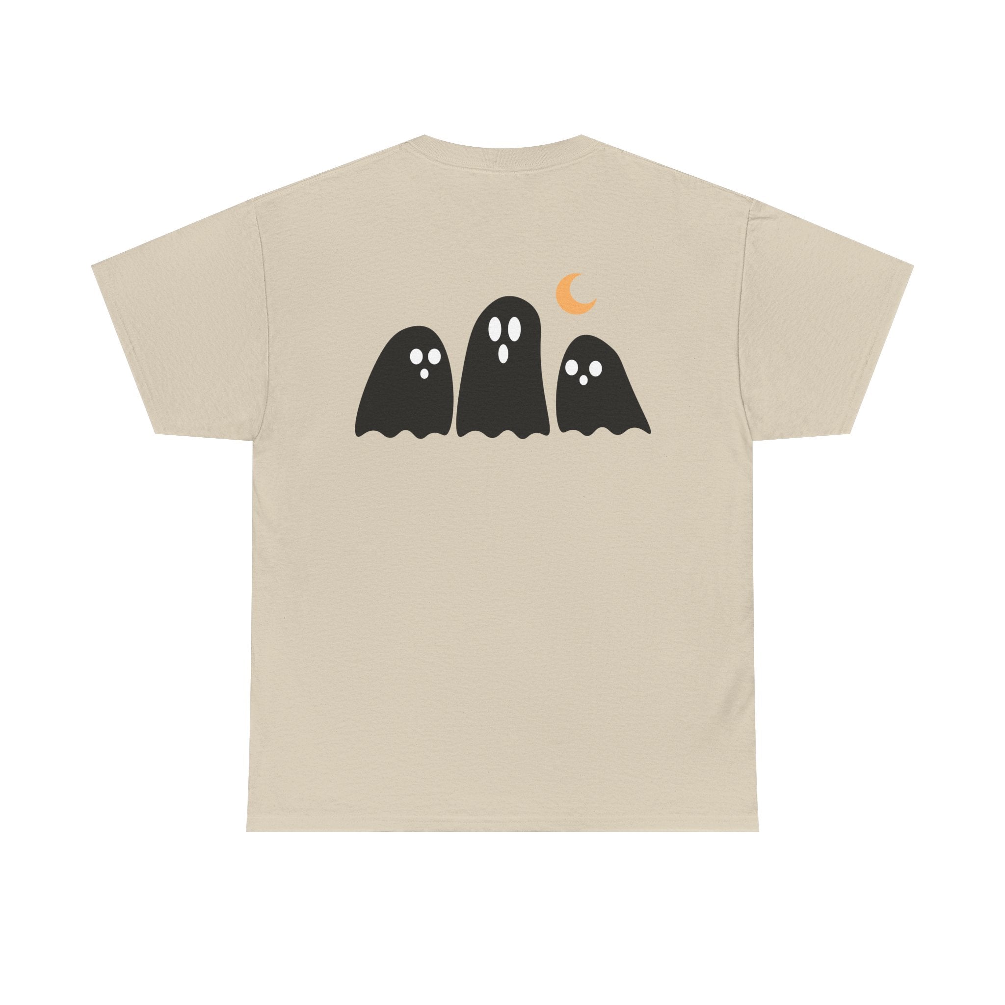 Spooky Ghost Halloween Cotton T-Shirt, Autumn Fashion Surprise for Women and Men, Unisex Tee, Scary Ghost Tee, Halloween Shirt, Fall Fashion