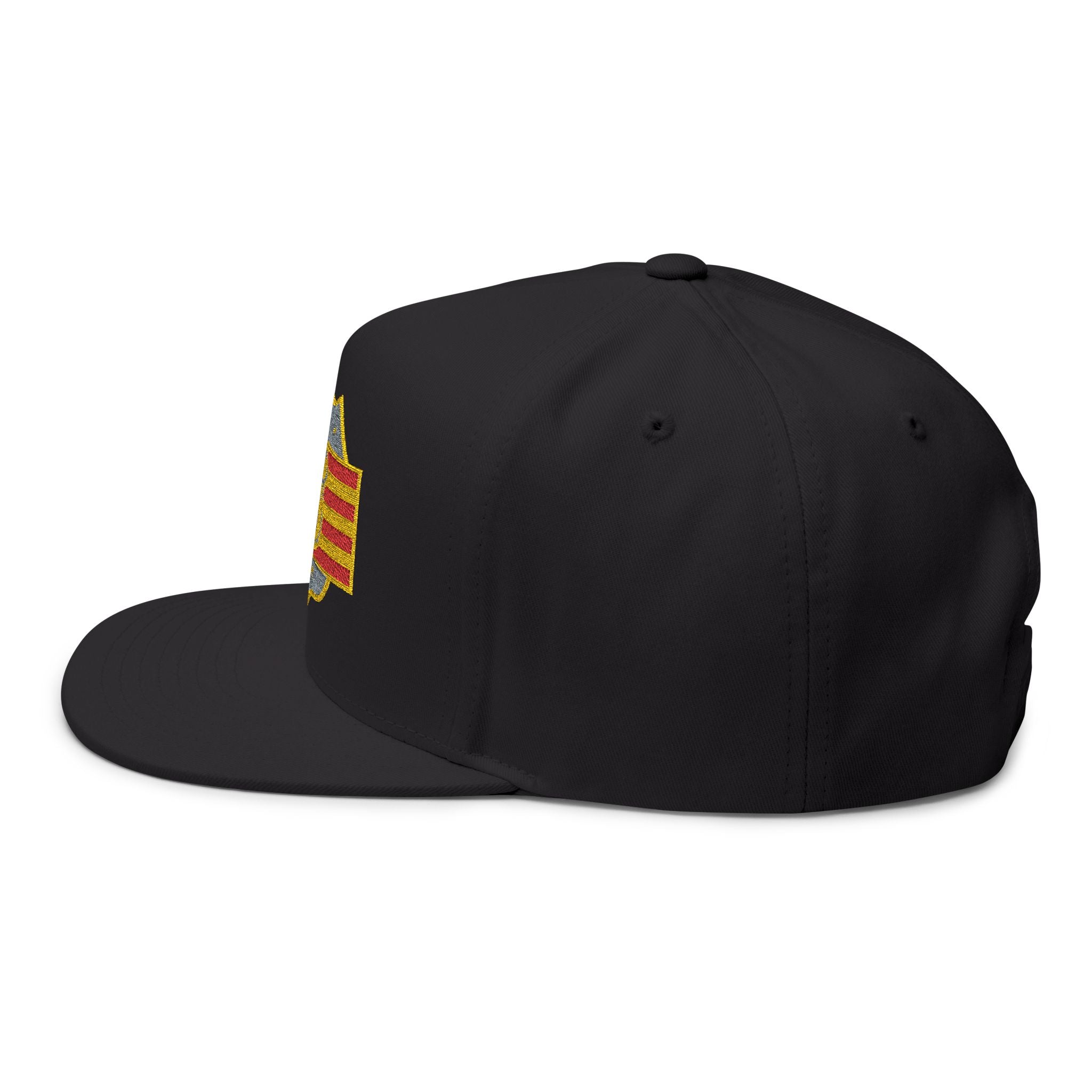 American Flag Route 66 Embroidered Flat Bill Cap