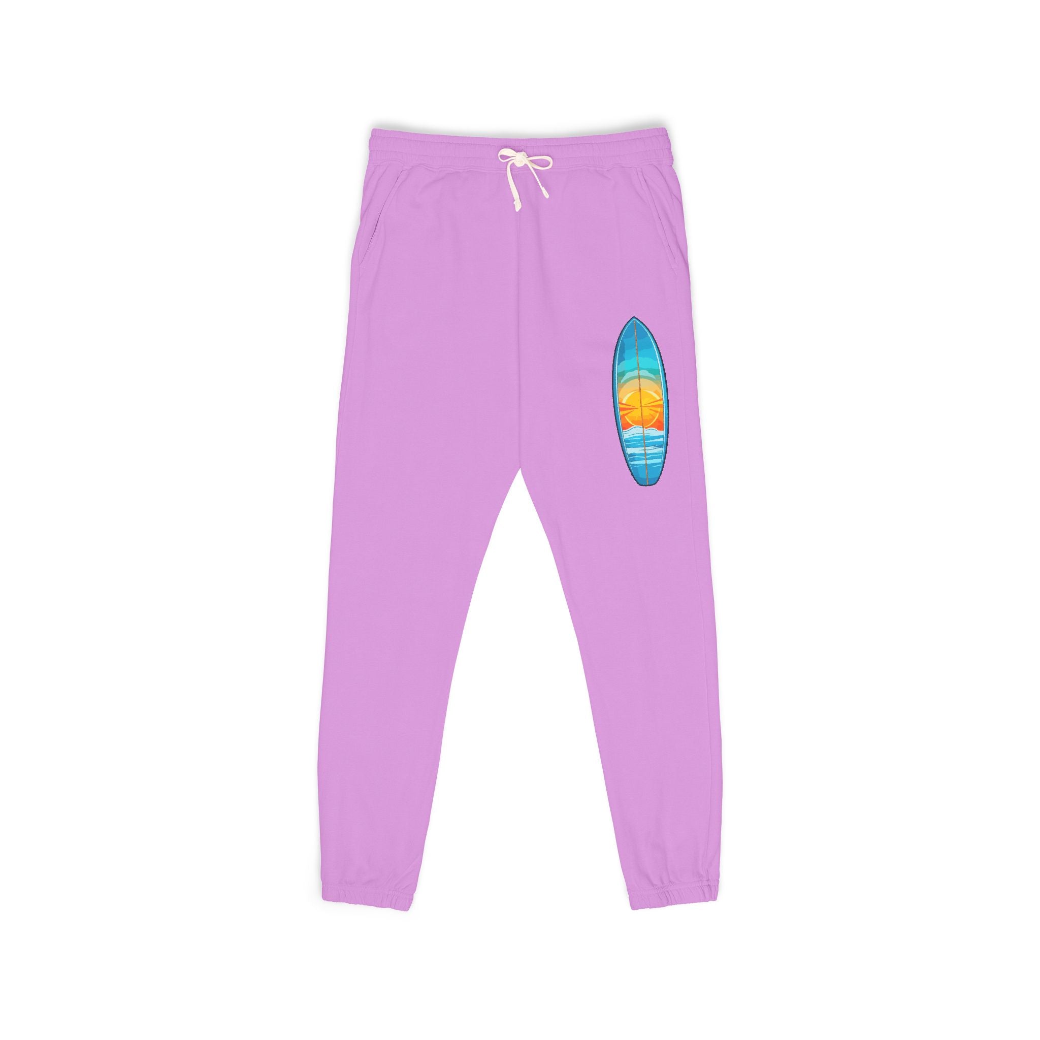 Surfboard Sunset Sweatpants Surf Graphic Fleece Joggers