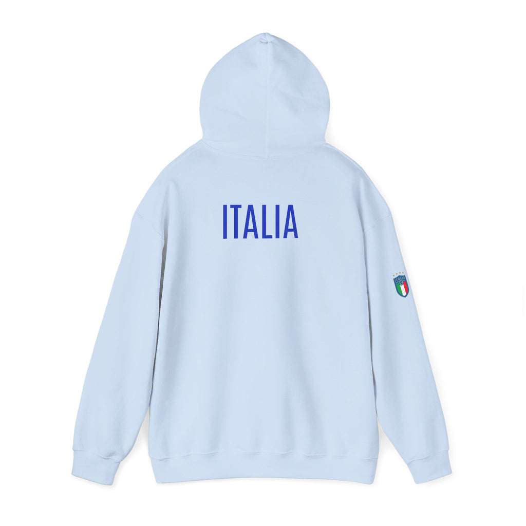 Italia Crest Hoodie Italian Flag Soccer Pullover