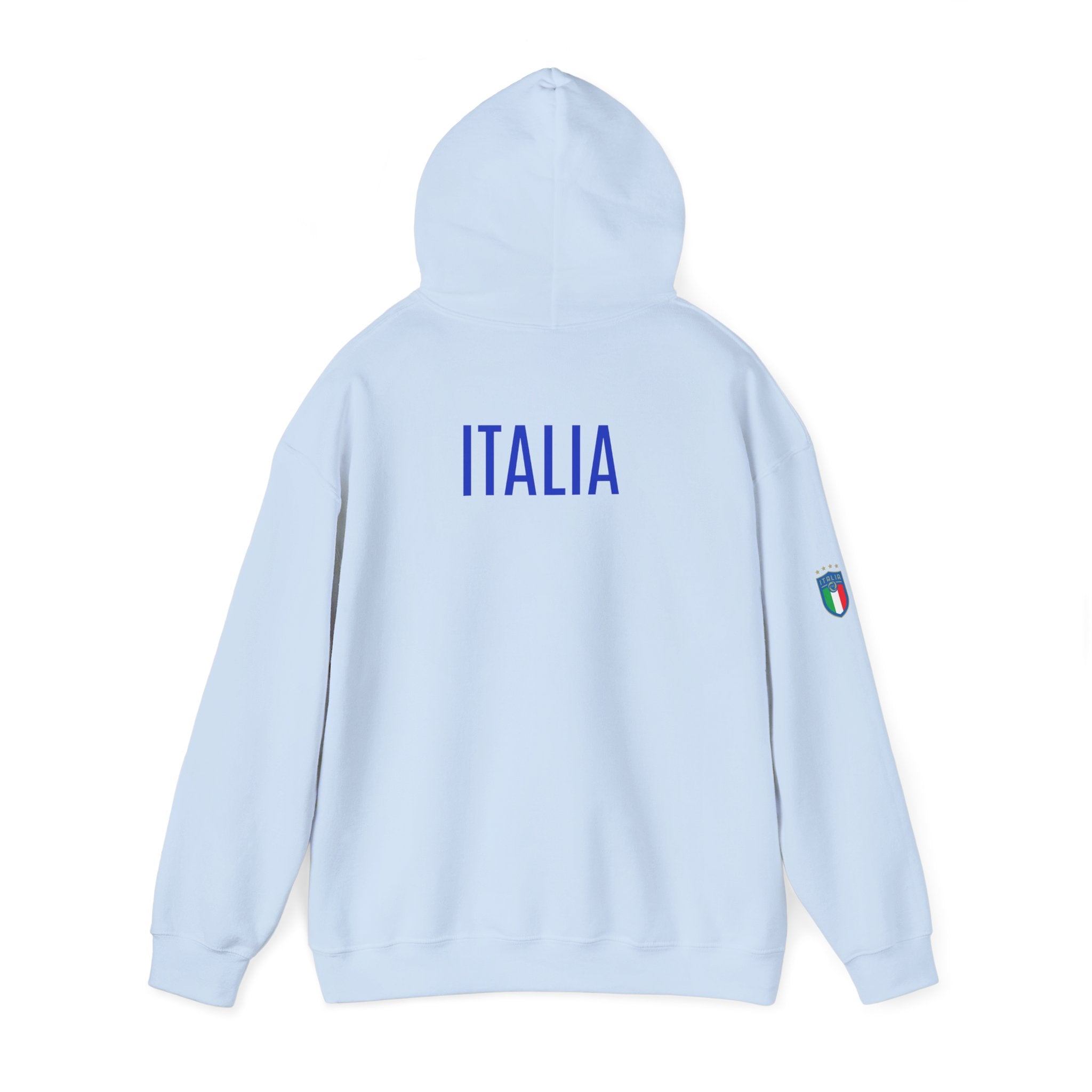 Italia Crest Hoodie Italian Flag Soccer Pullover