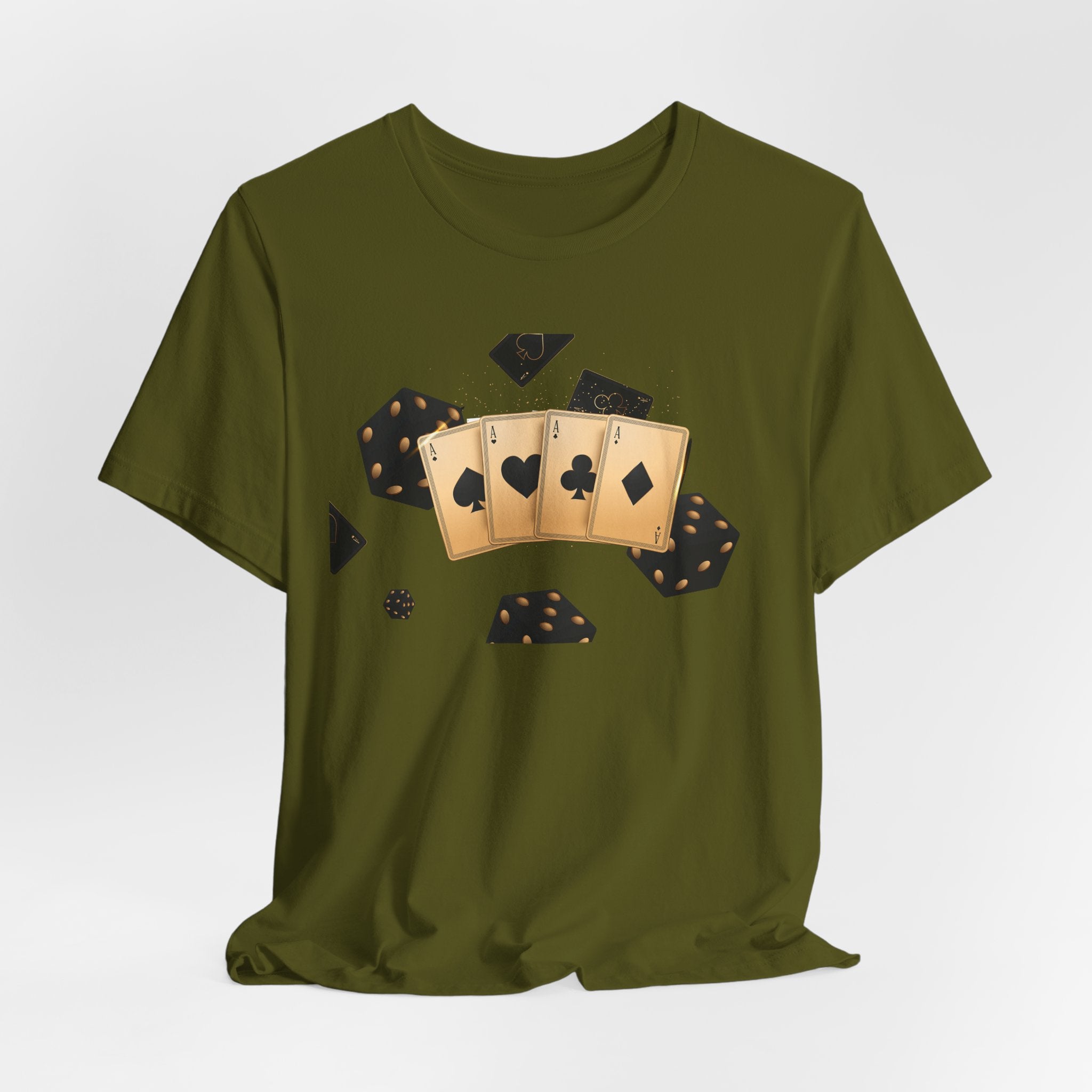 Gold Playing Cards tee Poker Card Suit Design