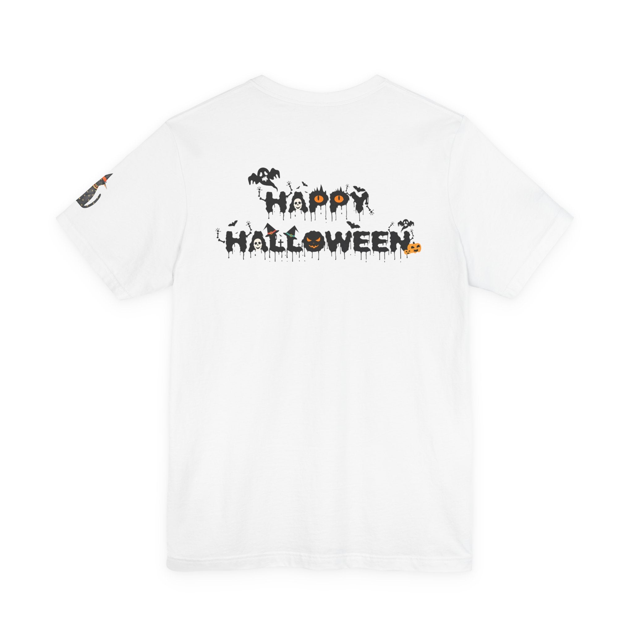 Halloween Cat Tee, Spooky Cat Shirt, Unisex Halloween T-Shirt, Pumpkin Cat Apparel, Halloween Costume Tee