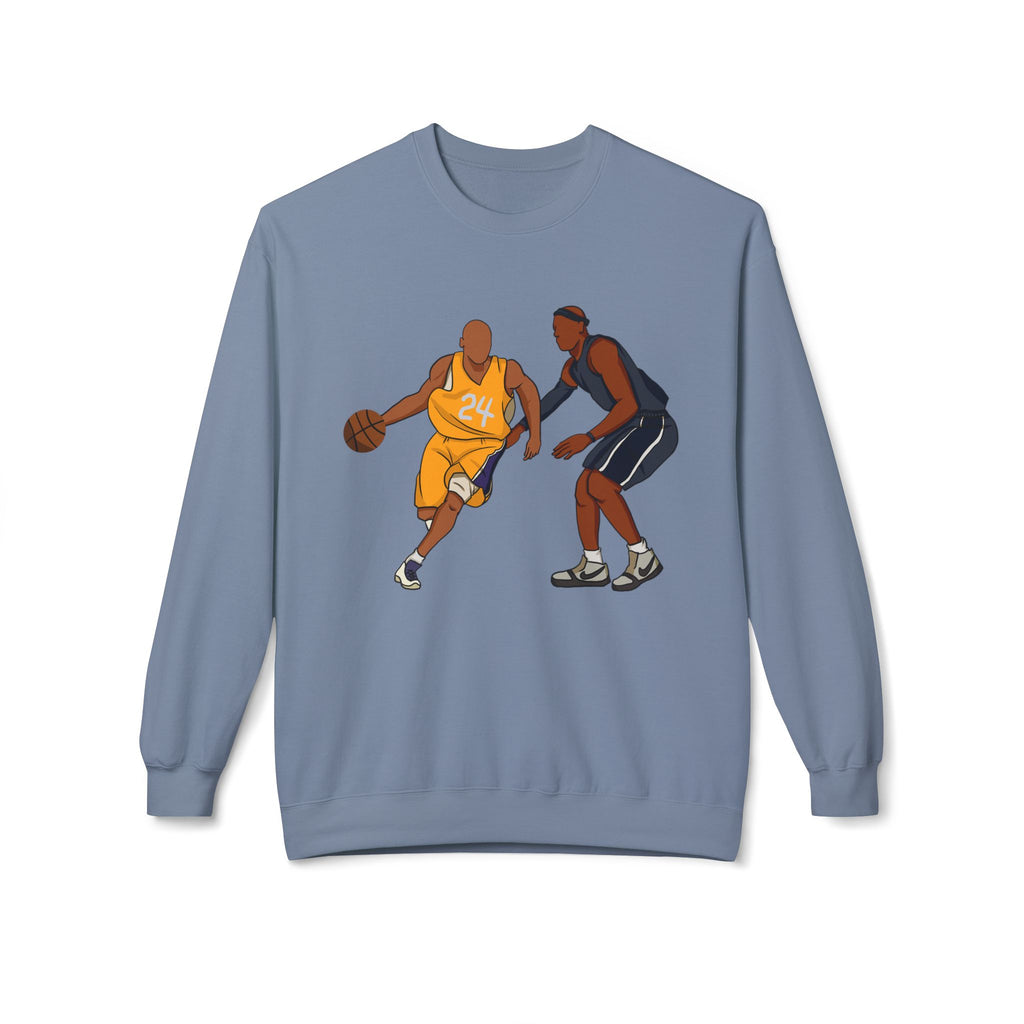 Basketball Players Sweatshirt Front Dribble Back Hoop Graphic