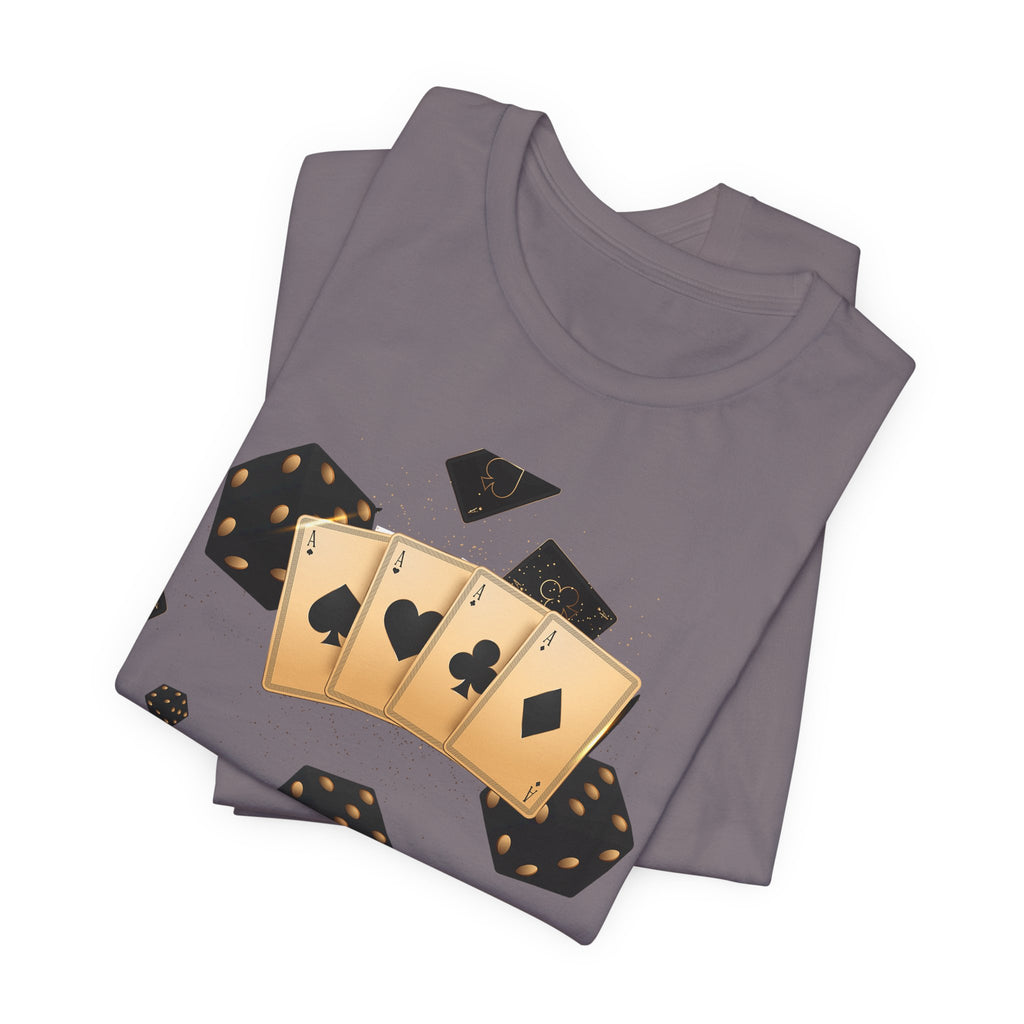 Gold Playing Cards tee Poker Card Suit Design