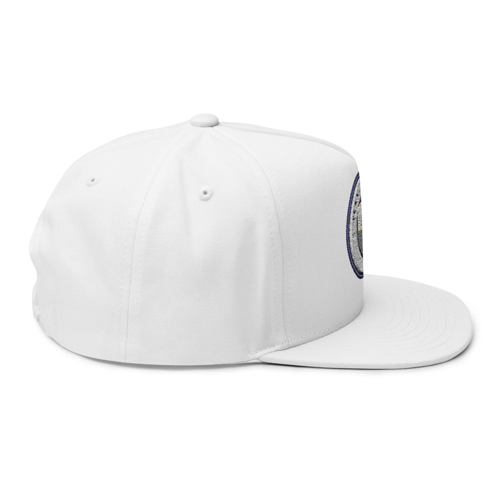 Embroidered Flat Bill Cap  Manchester City Crest