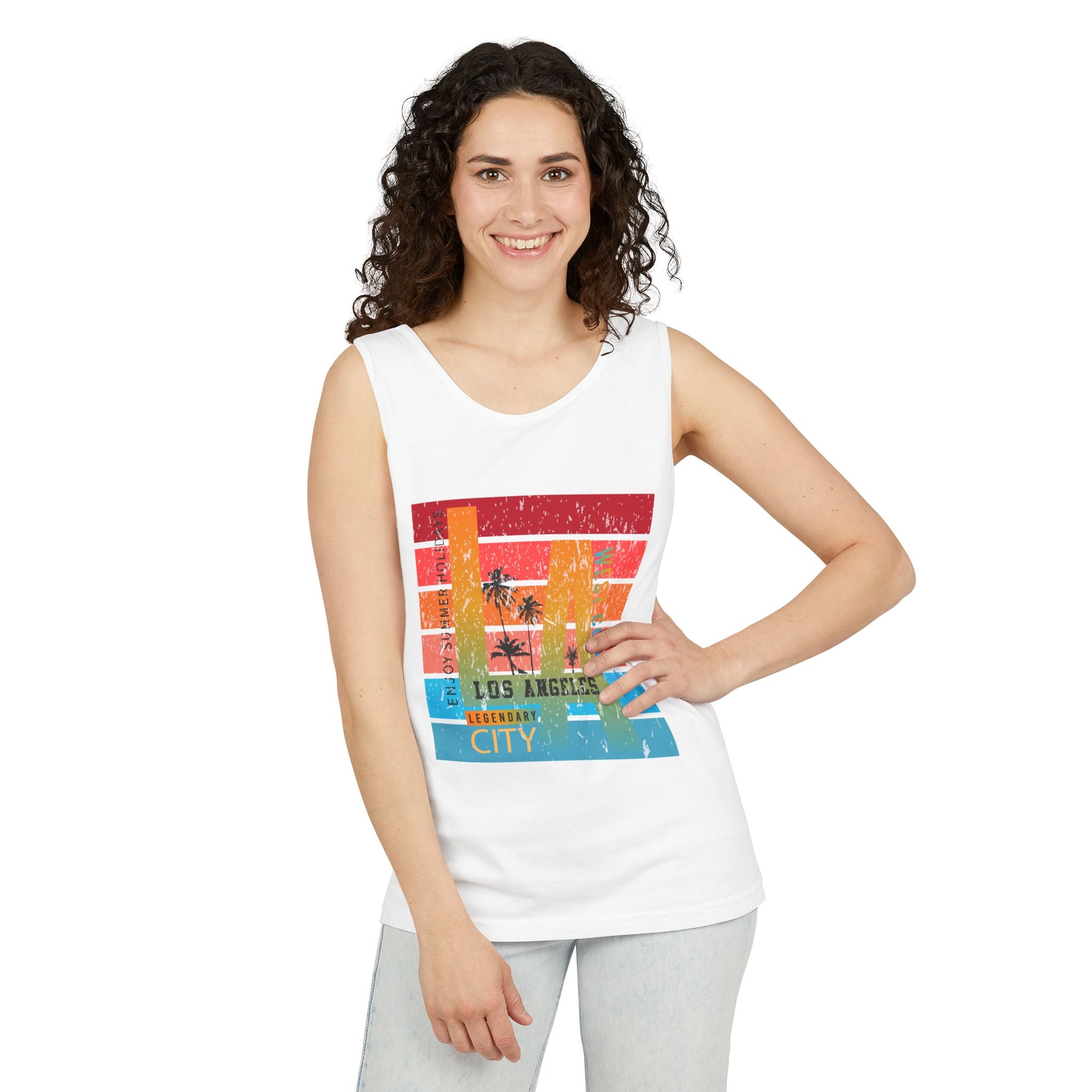 Los Angeles Retro Surf Tank Top Vintage Palm Beach Vibes