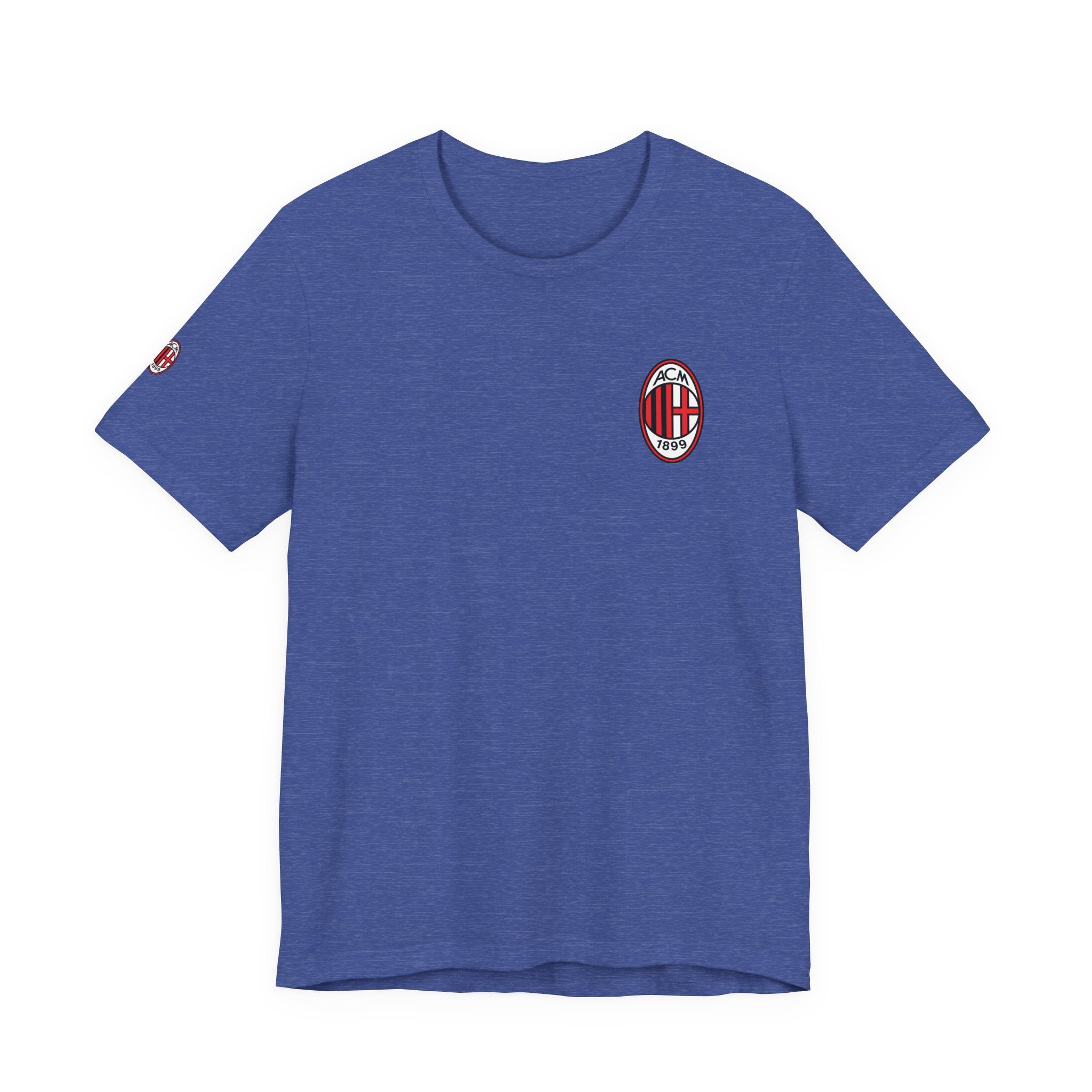 AC Milan Crest T-Shirt Minimal Soccer Tee with 'AC Milan' Back Print