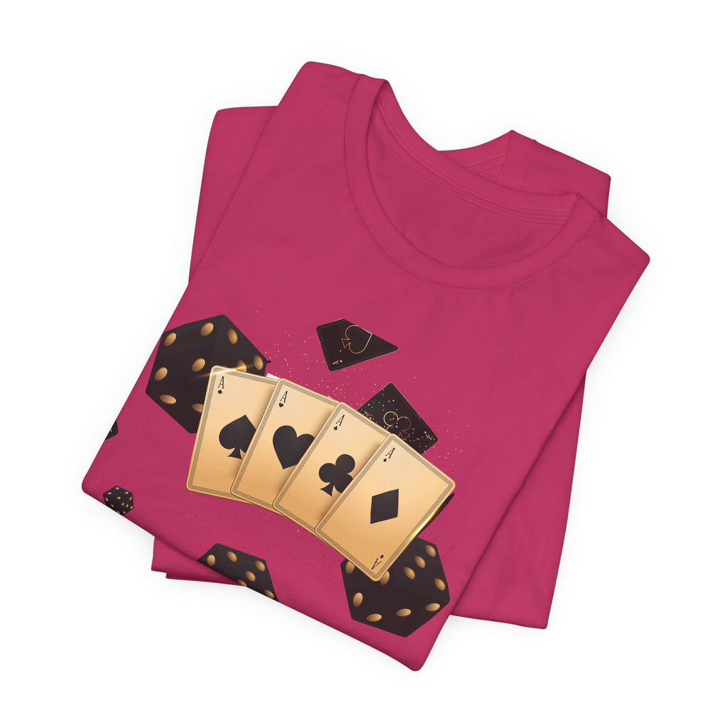 Gold Playing Cards tee Poker Card Suit Design