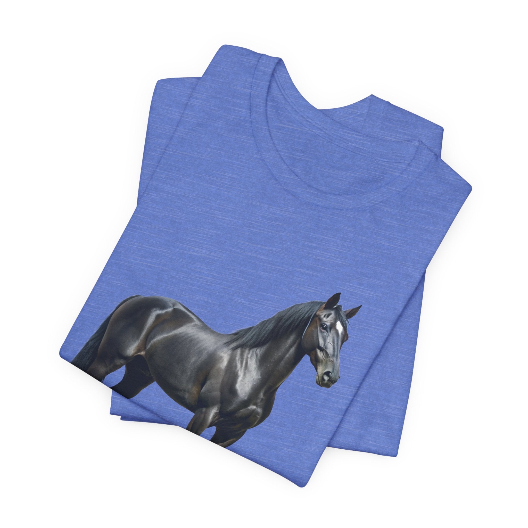 Black Mustang Horse and Classic Mustang Car Tee | Vintage Muscle Car Shirt