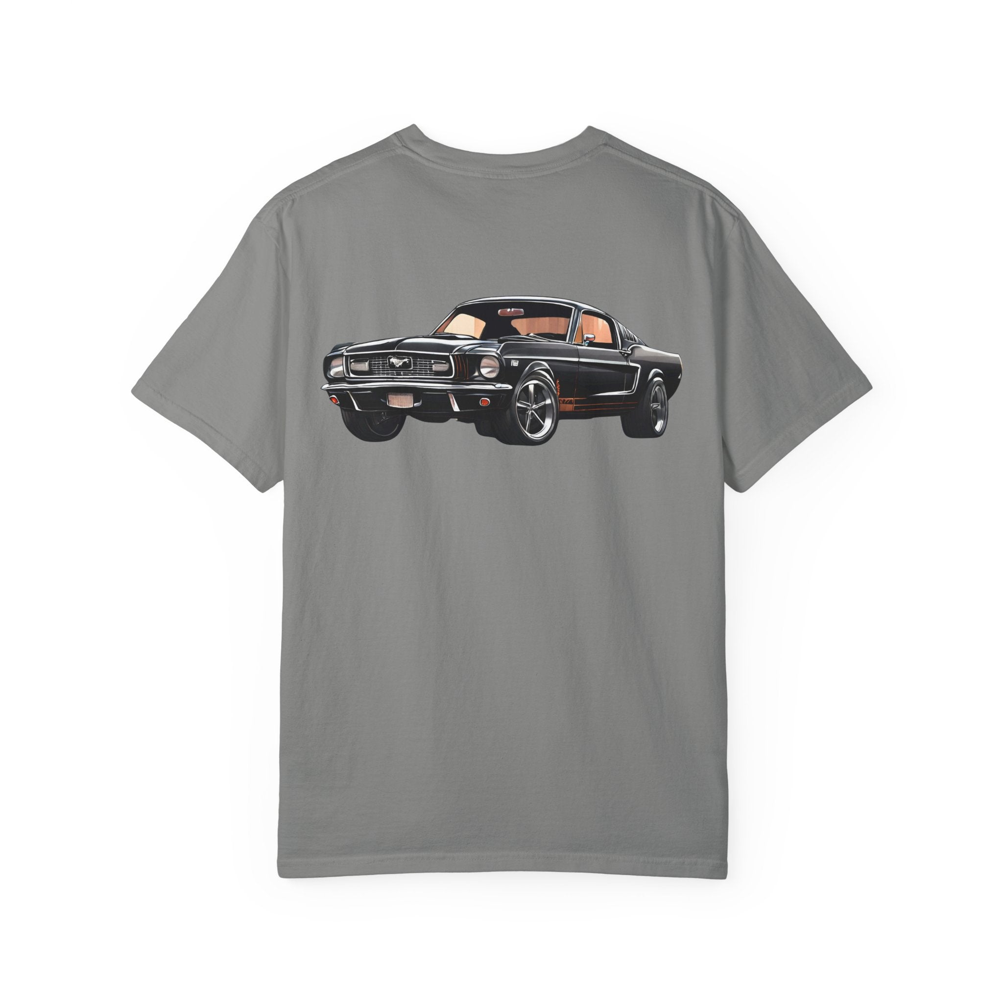 Classic Muscle Car T-Shirt | Vintage Black Mustang Illustration