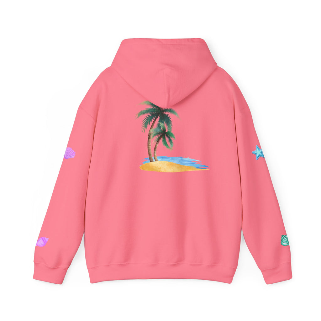 California Palm Tree Hoodie | Beach Island Graphic, Sleeve Icons