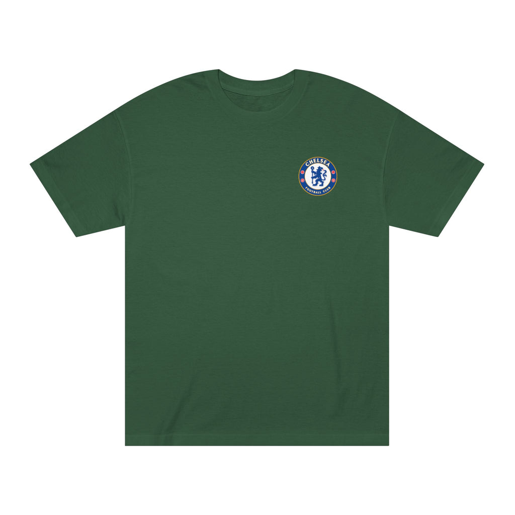 Chelsea Football Club Tee Minimal Crest Front & CHELSEA Back