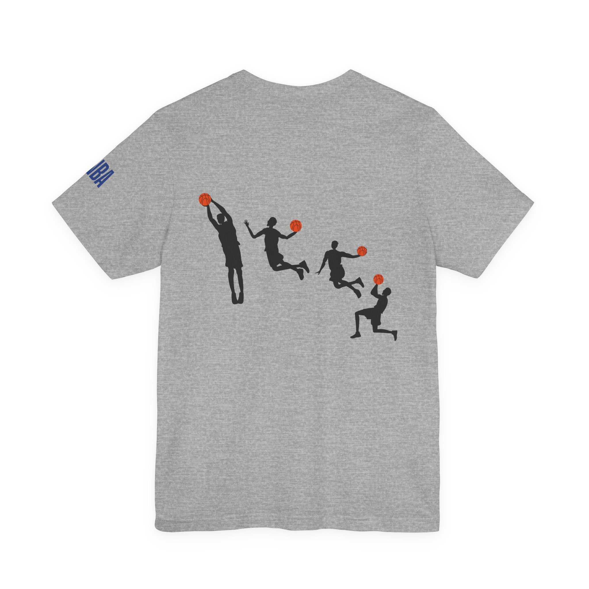 Basketball Silhouette Tee Hoop and Dunk Action
