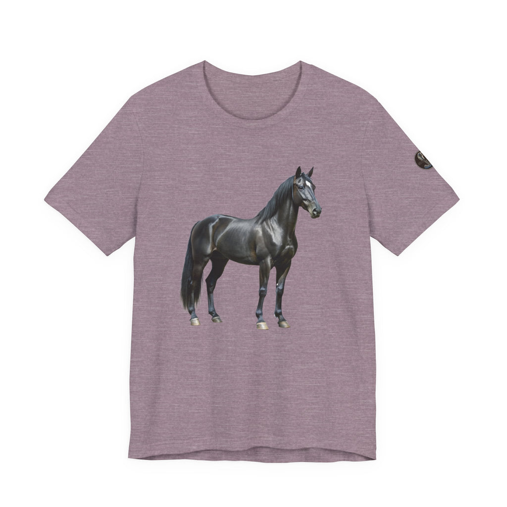 Black Mustang Horse and Classic Mustang Car Tee | Vintage Muscle Car Shirt