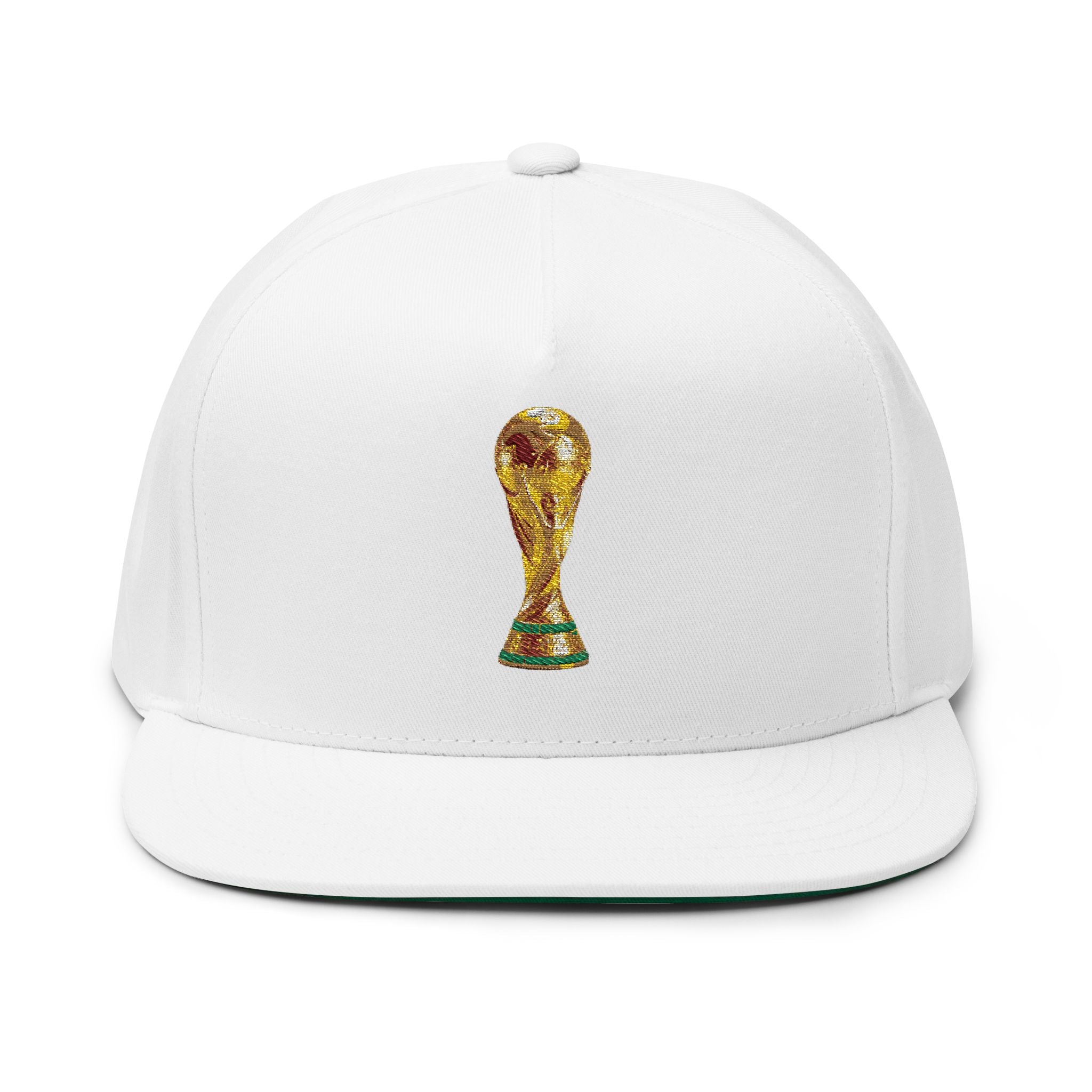 World Cup Trophy Embroidered Flat Bill Cap