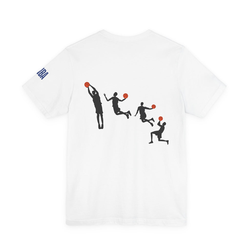 Basketball Silhouette Tee Hoop and Dunk Action