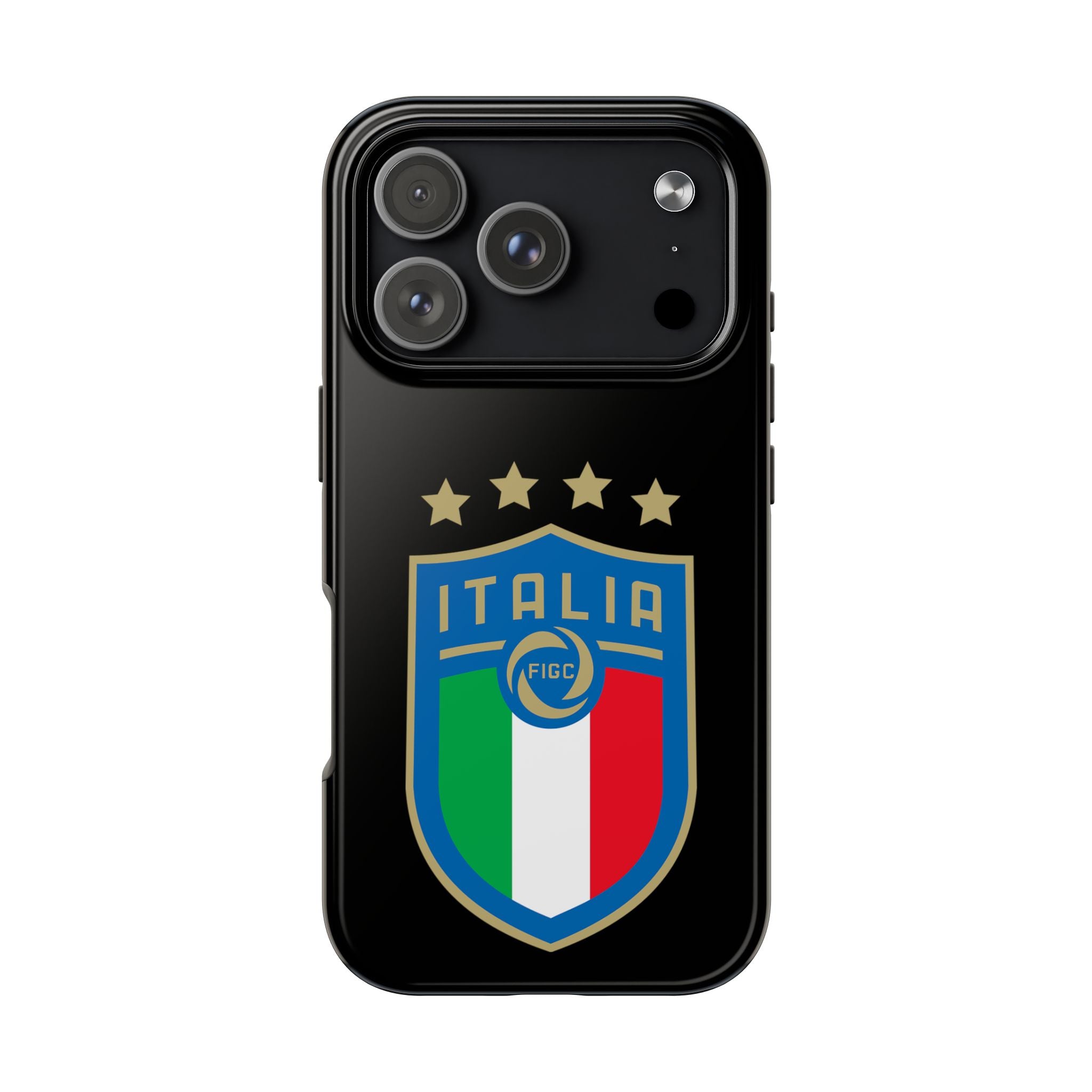 Italia Shield Tough Phone Case  Italian Flag Soccer Crest with Four Stars