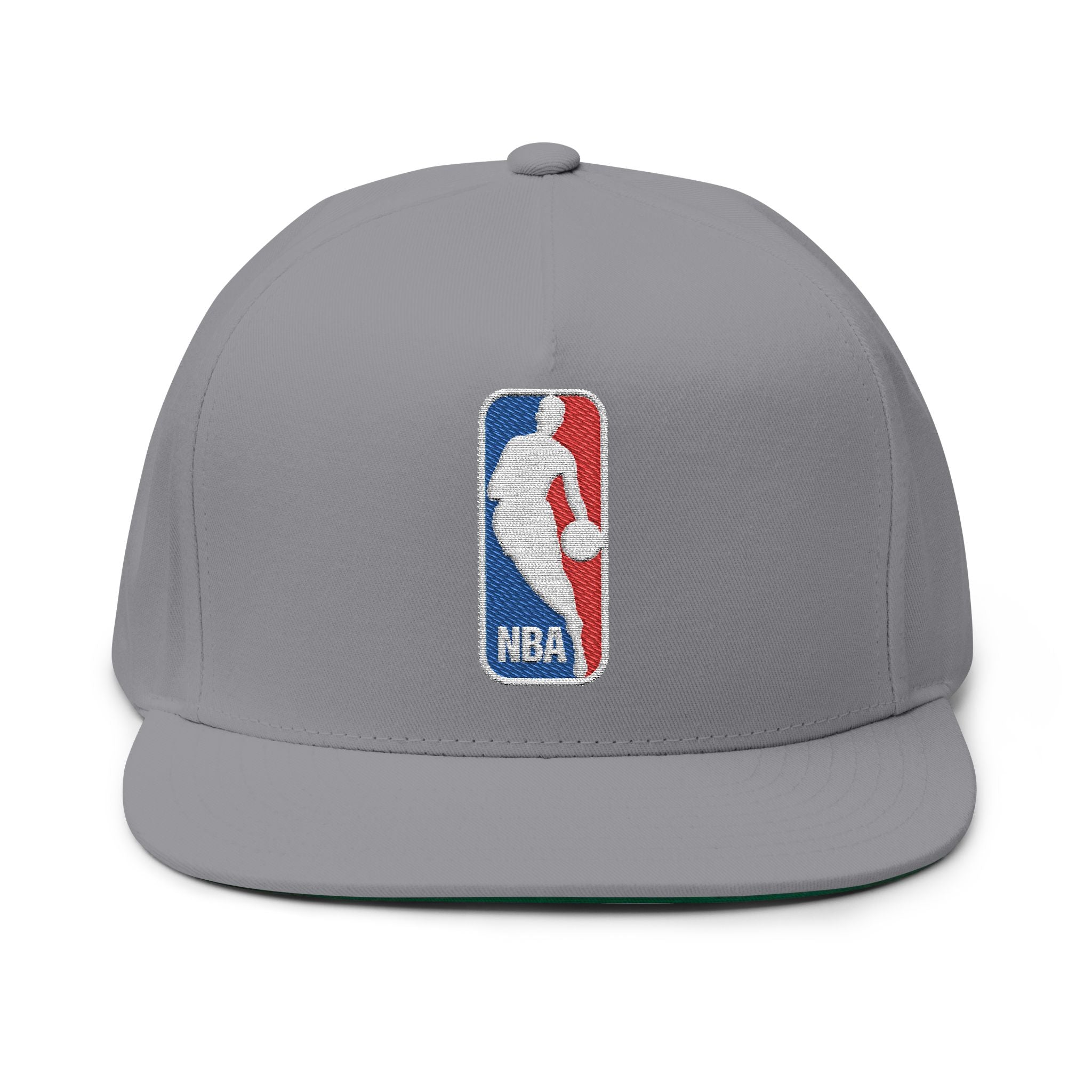 Embroidered NBA Logo Flat Bill Cap Snapback Basketball Hat