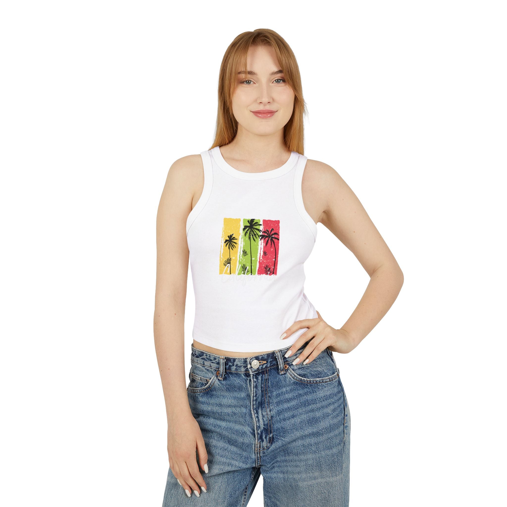California Surf Van Racer Tank Top Retro Beach Graphic