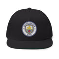 Embroidered Flat Bill Cap  Manchester City Crest